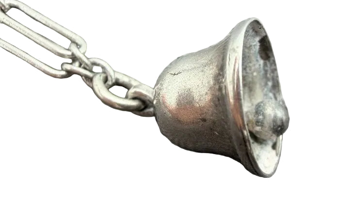 1970s Sterling Silver Paperclip Chain Charm Bracelet with 11 Charms
