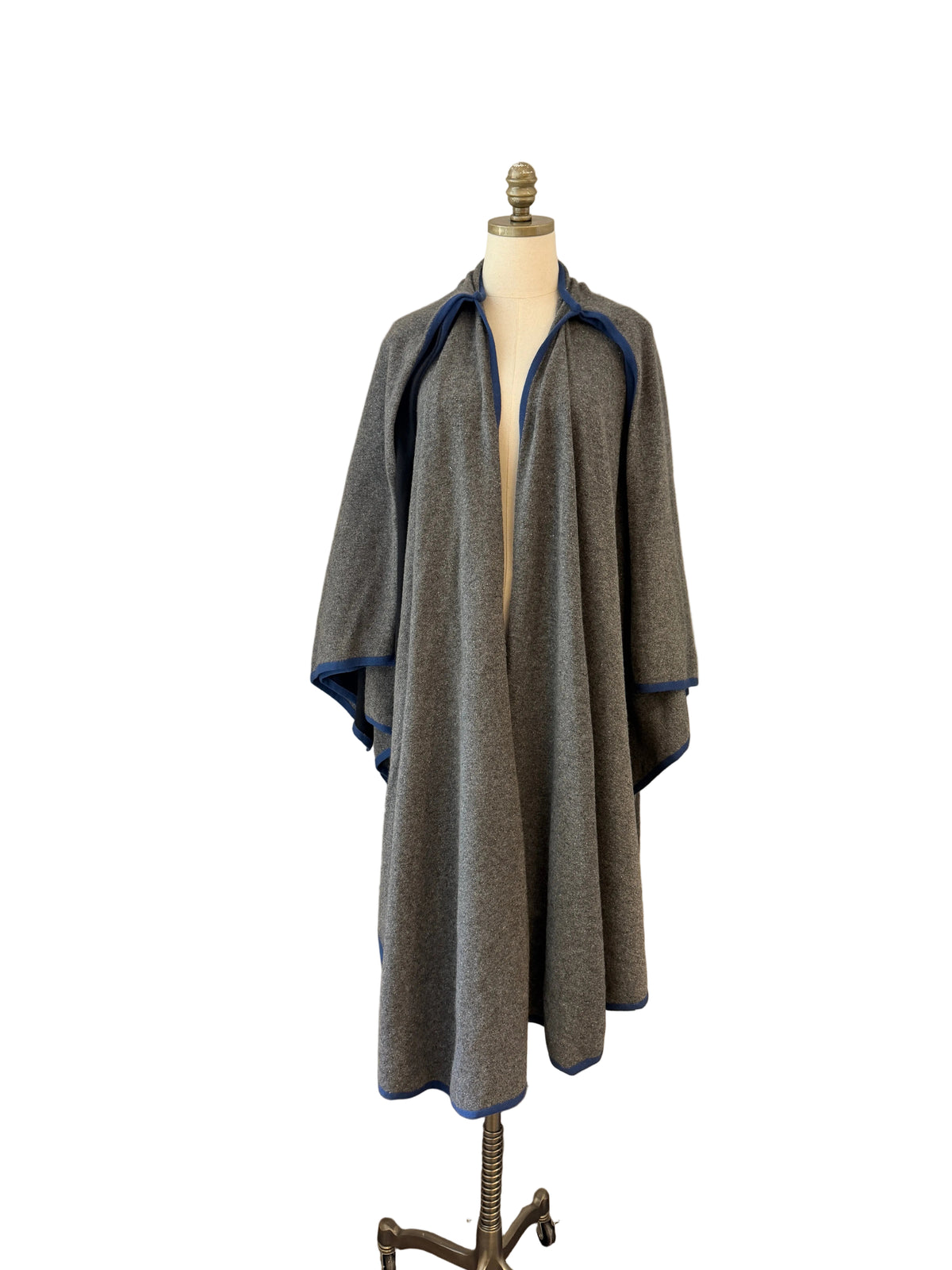 1980s Cotton Knit Convertible Wrap Cape – Multiple Ways to Wear
