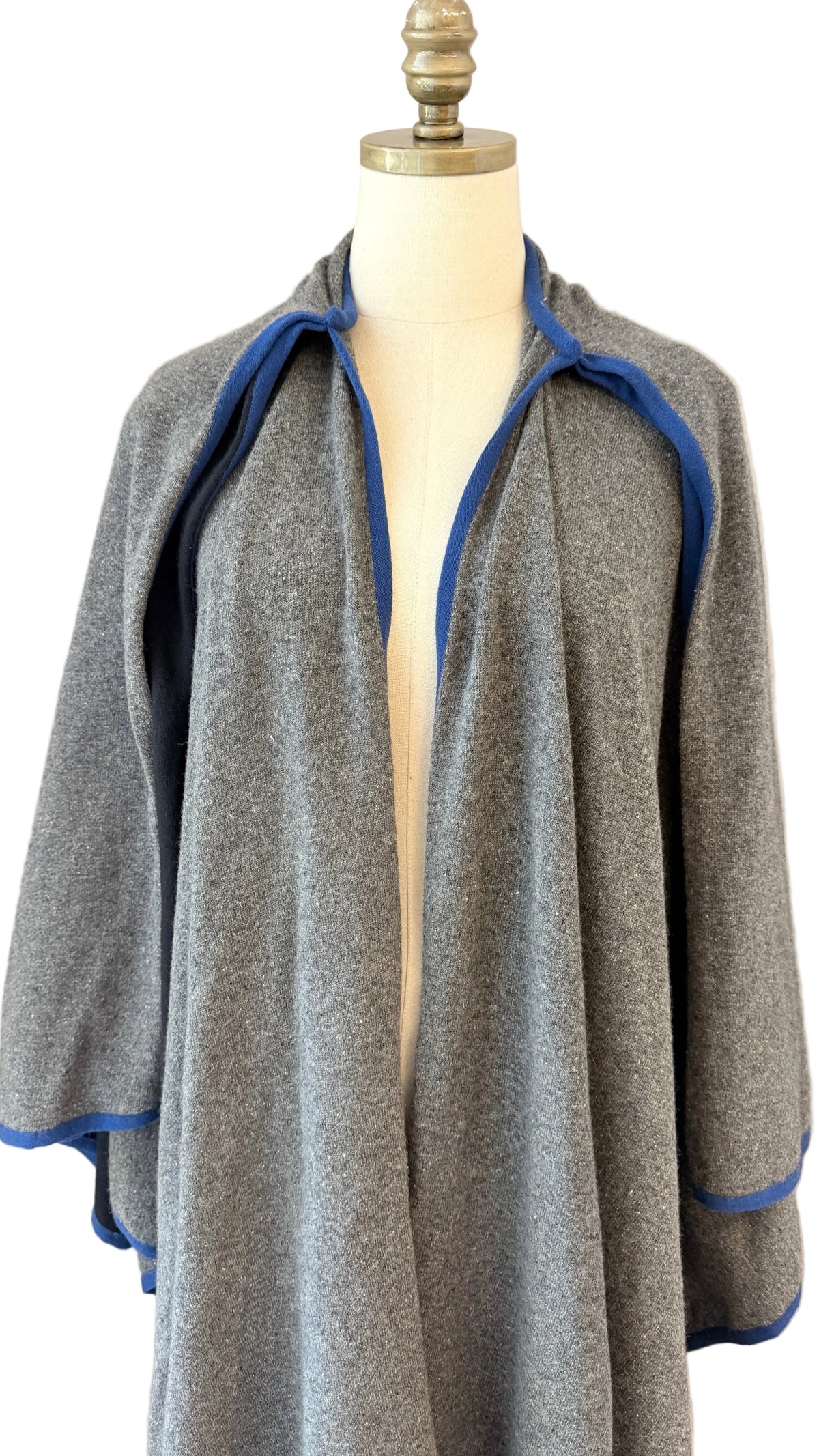 1980s Cotton Knit Convertible Wrap Cape – Multiple Ways to Wear