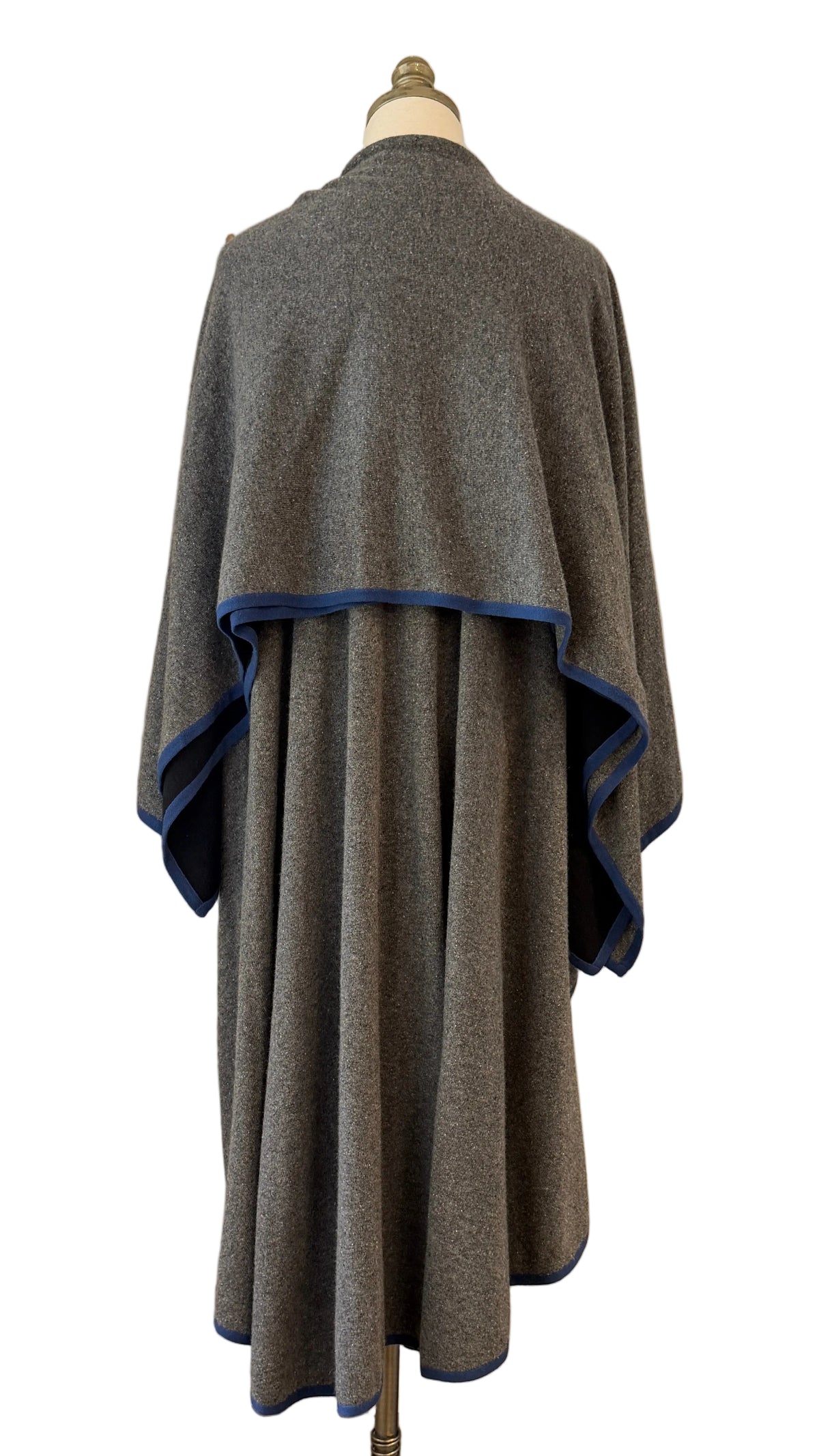 1980s Cotton Knit Convertible Wrap Cape – Multiple Ways to Wear