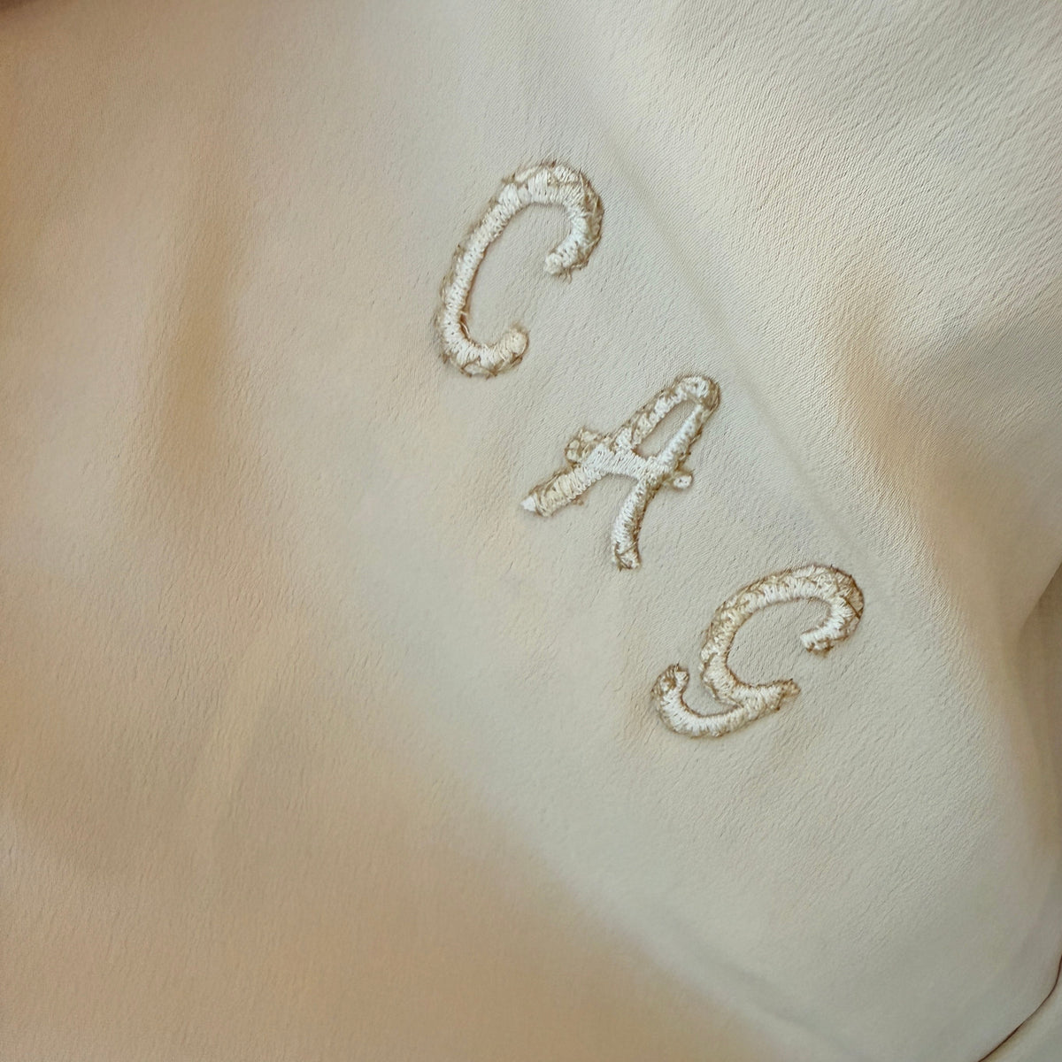1950s Ivory Ribbon Soutache Cropped Open-Front Jacket with Blonde Mink Collar
