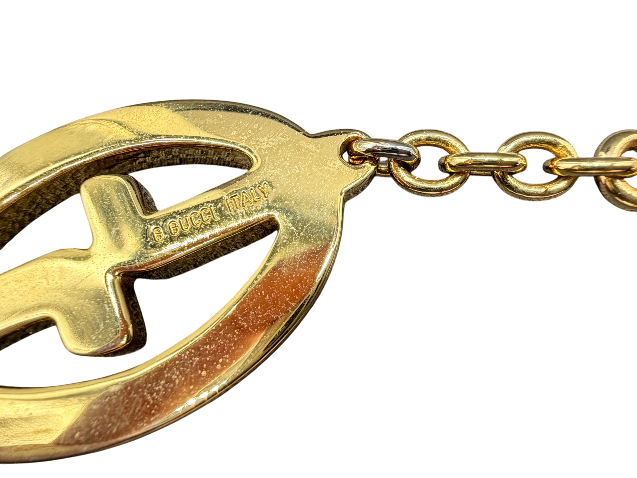 1970s Gucci GG Mixed Metal Keychain