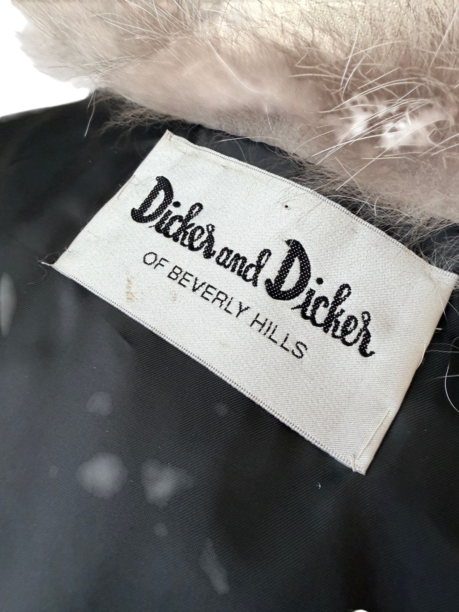 1950s Dicker and Dicker of Beverly Hills Silver Fox Two-Pelt Vest