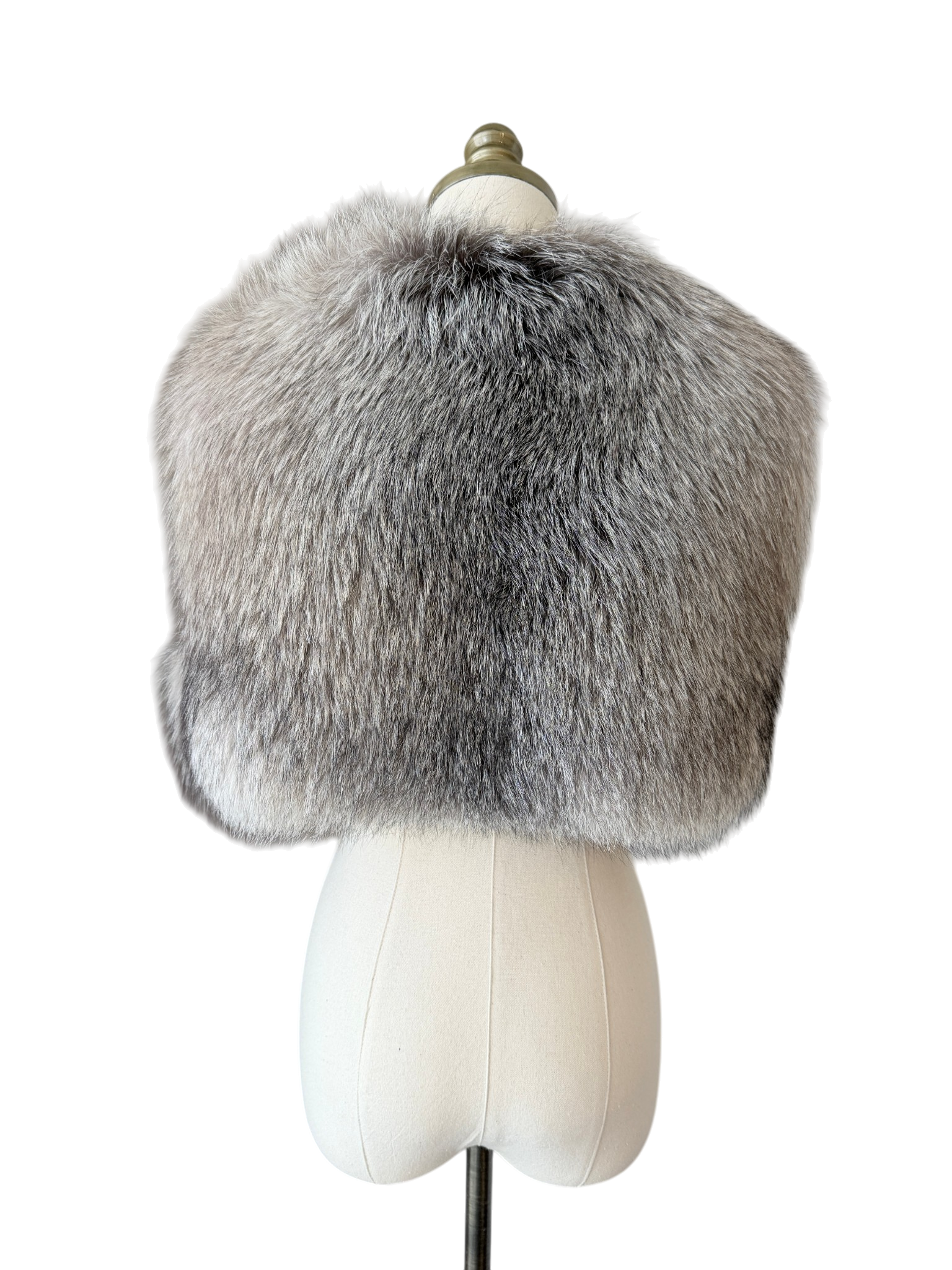 1950s Dicker and Dicker of Beverly Hills Silver Fox Two-Pelt Vest
