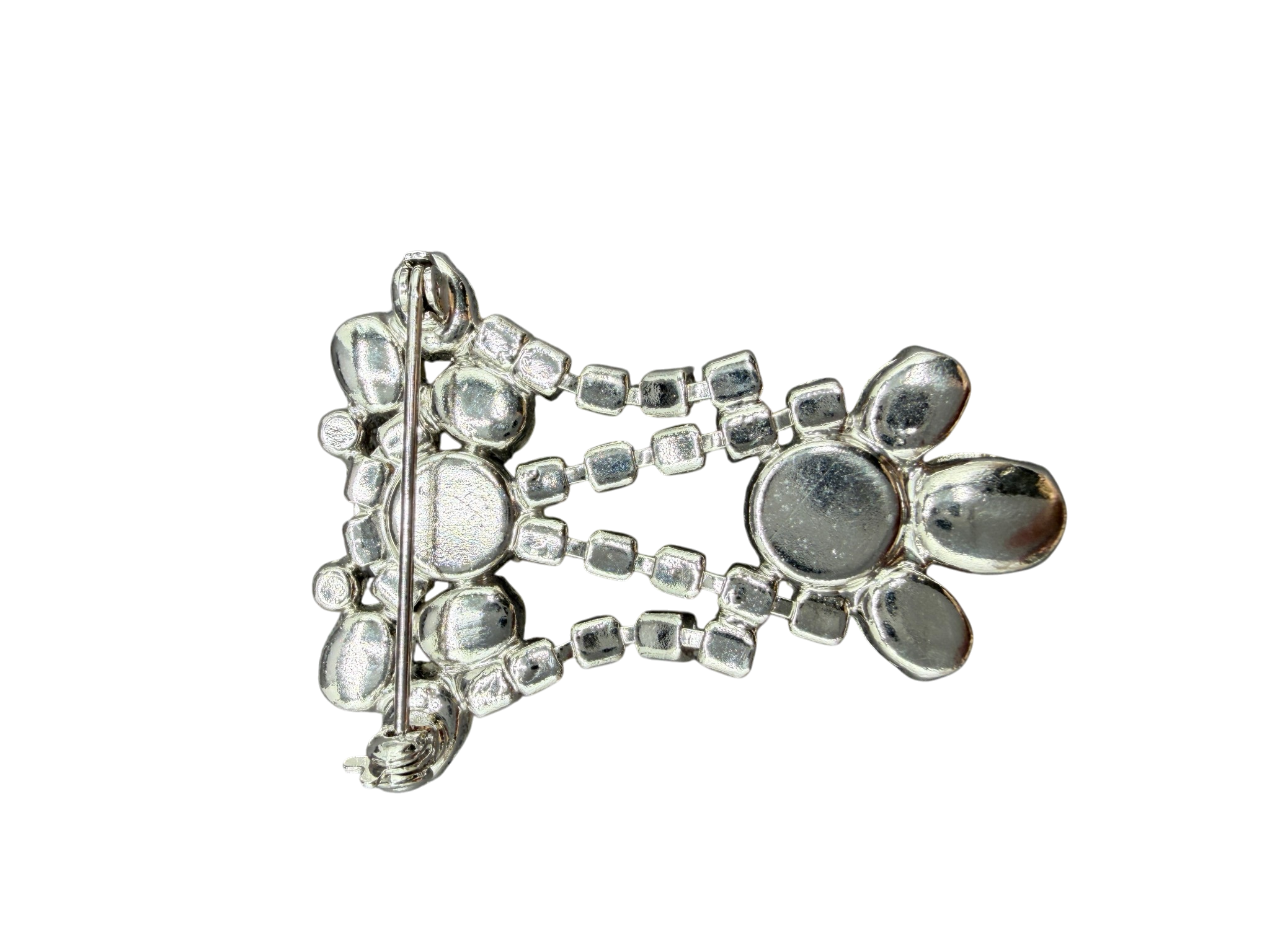 Vintage 1950s Austrian Crystal Cluster Dangle Brooch