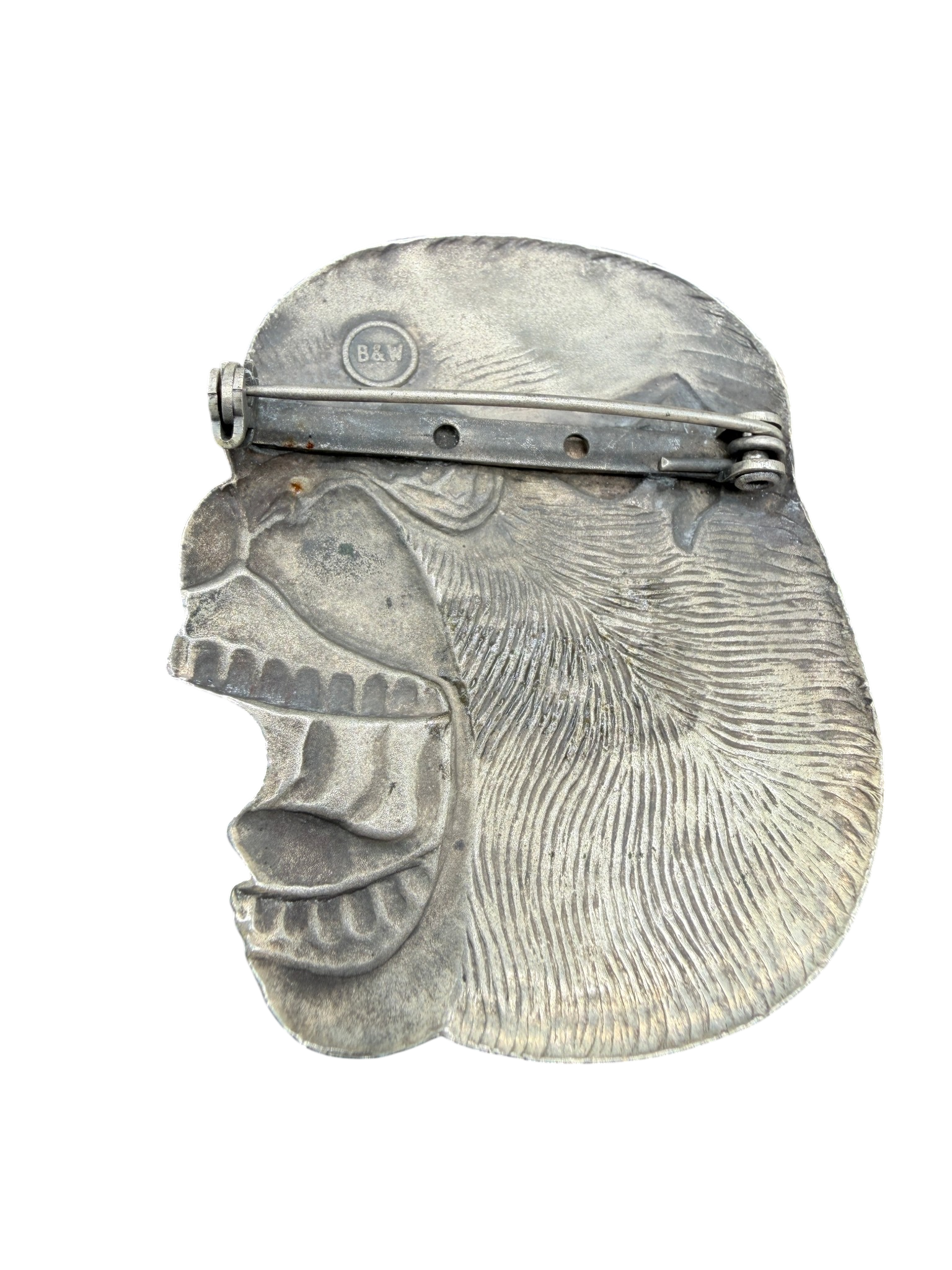 1960s Rare Butler & Wilson Sterling Silver Gorilla Head Brooch