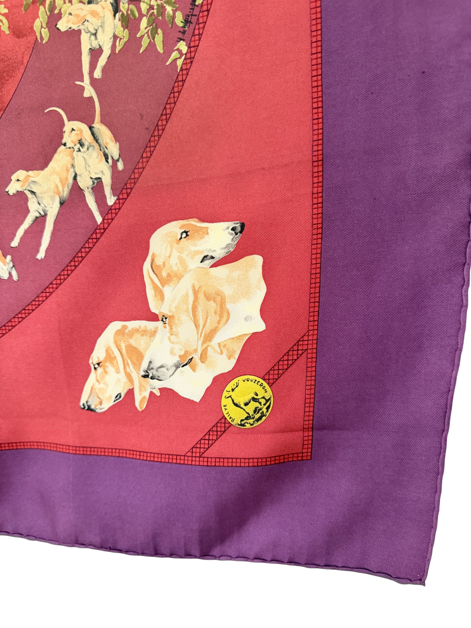 1984 Authentic Hermès “Le Poitevin” Silk Scarf by Hubert de Watrigant