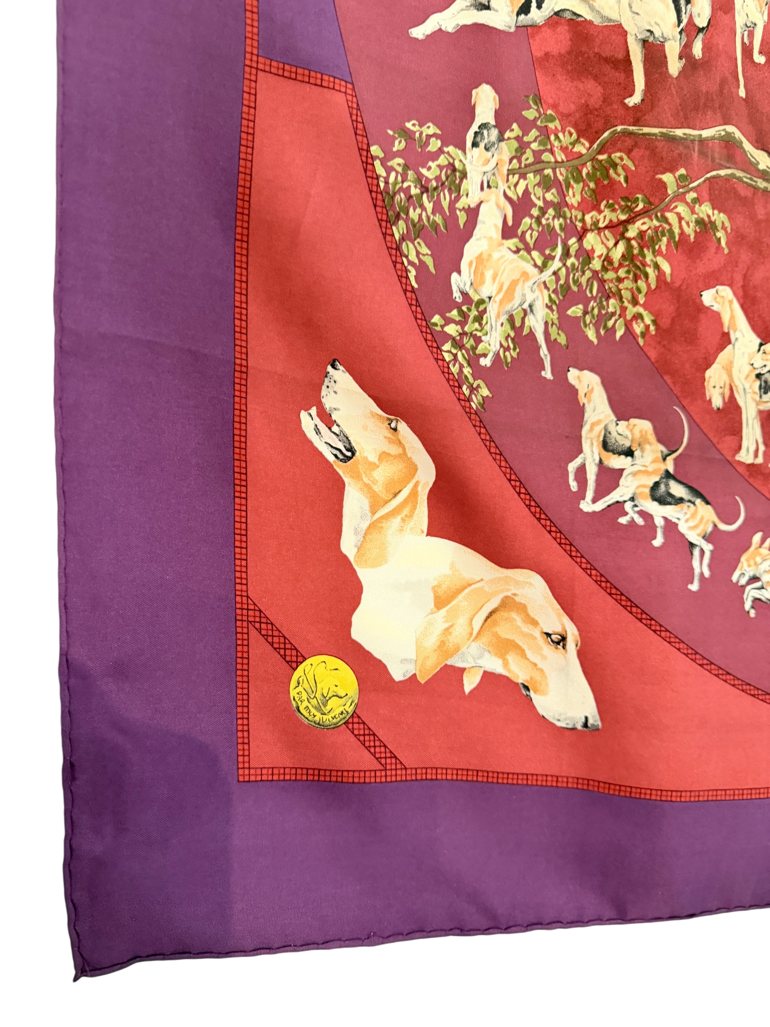1984 Authentic Hermès “Le Poitevin” Silk Scarf by Hubert de Watrigant