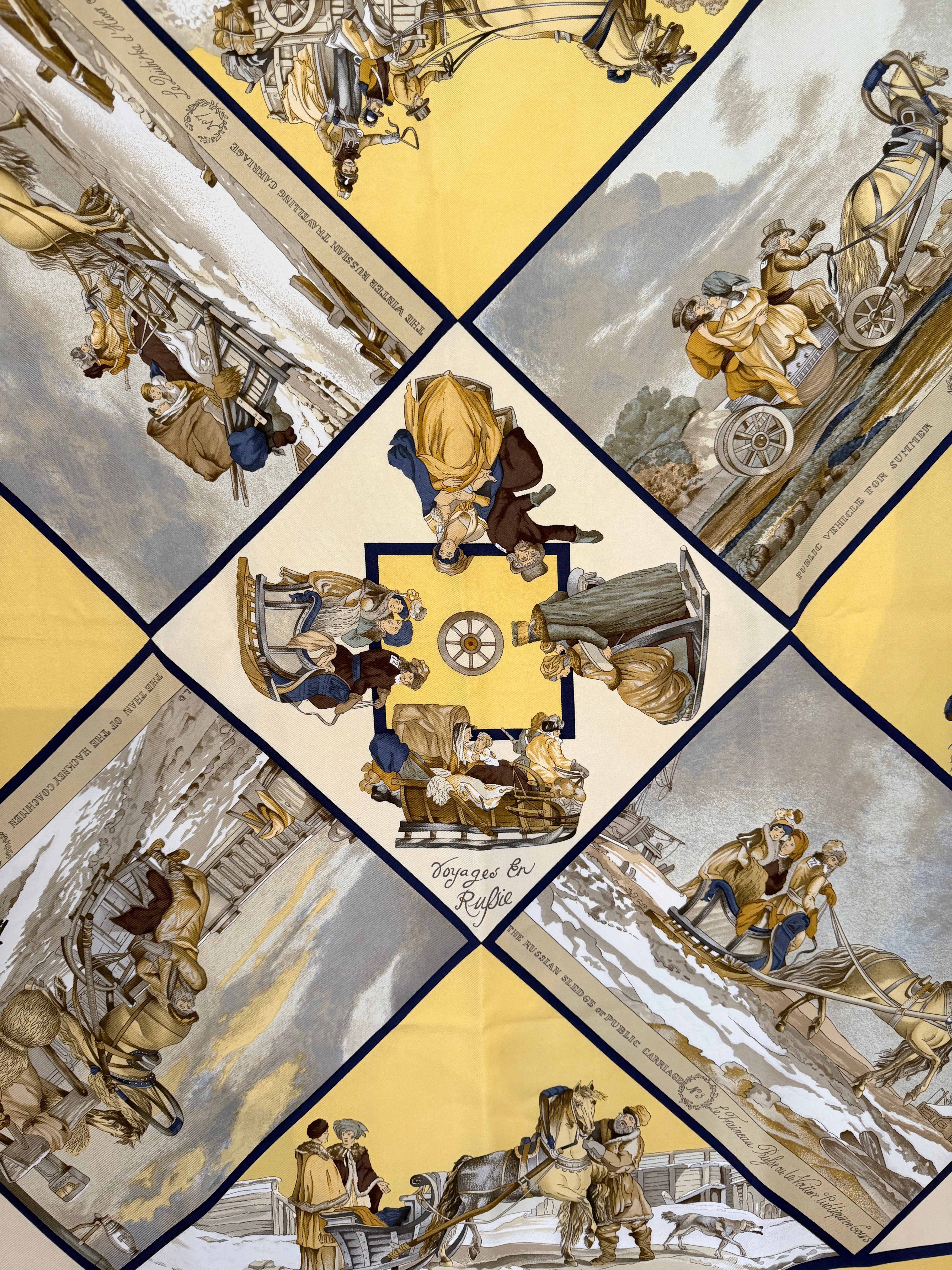 Hermès “Promenade en Russie” Silk Scarf by Loïc Dubigeon