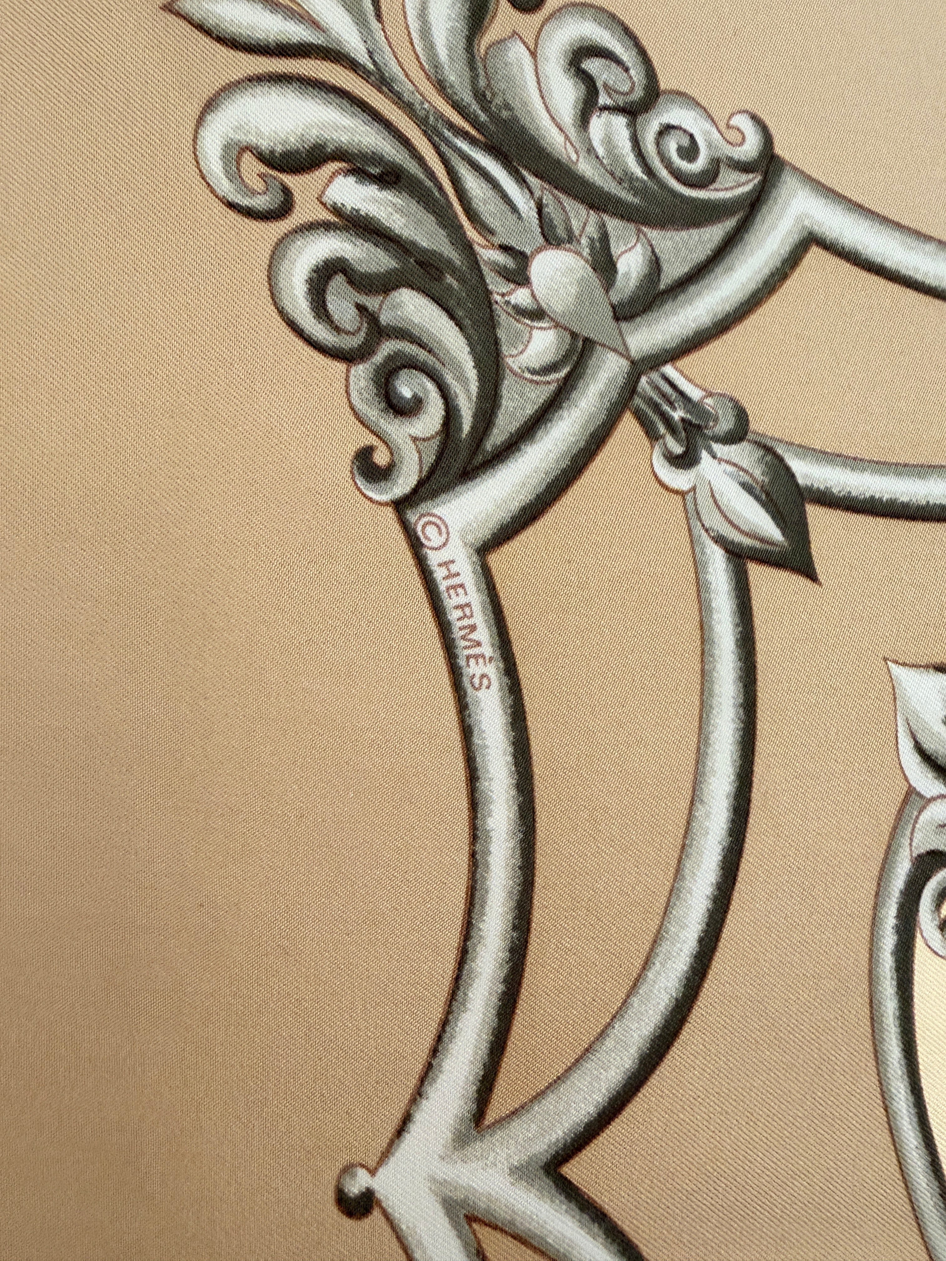 Hermès “Les Chevaux des Moghols” Silk Scarf