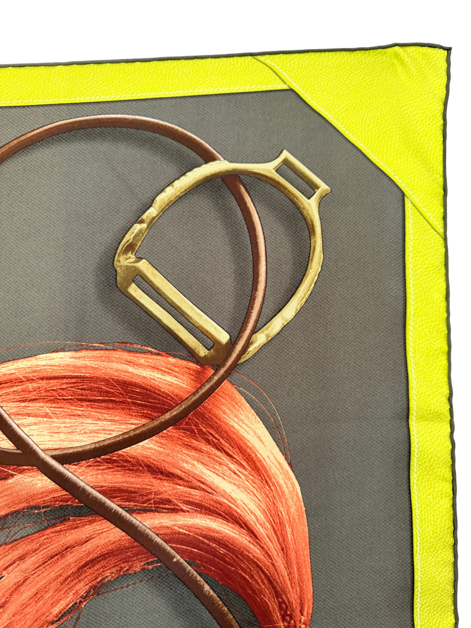 Hermès “Projets Carrés” Silk Equestrian Scarf by Henri d’Origny