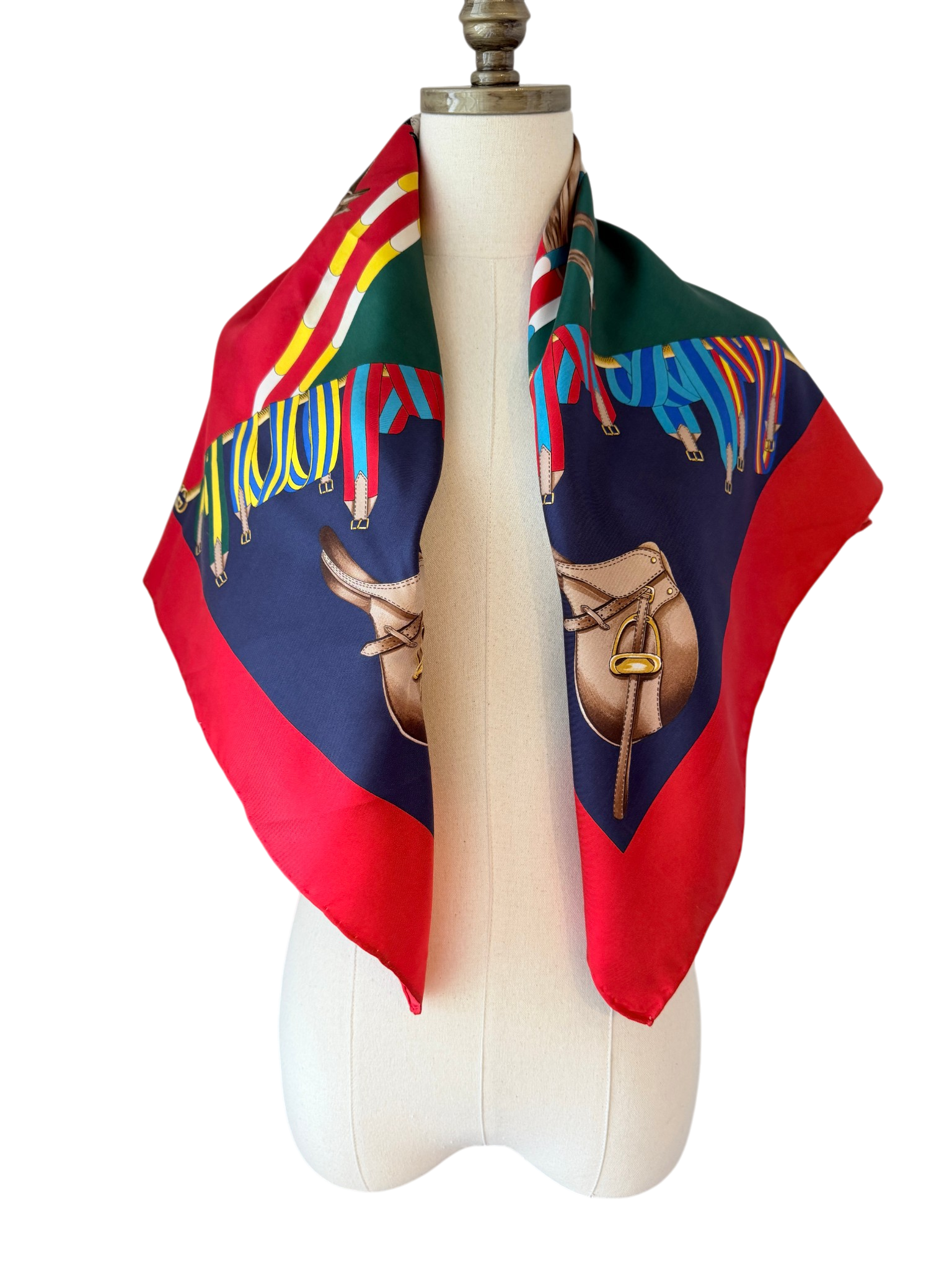 Gucci Equestrian Silk Scarf with Horse & Rider