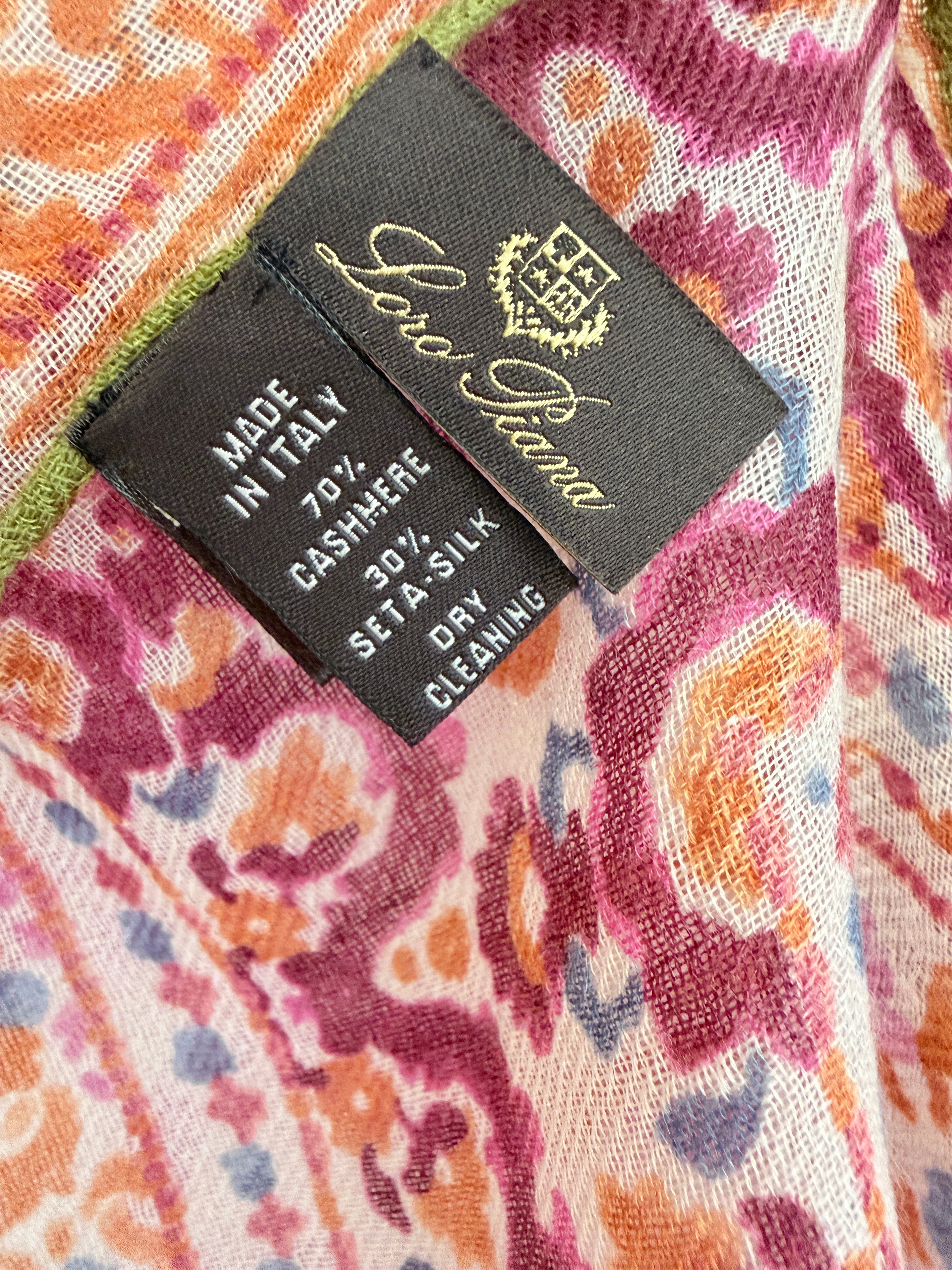 Loro Piana Cashmere/Silk Floral Shawl