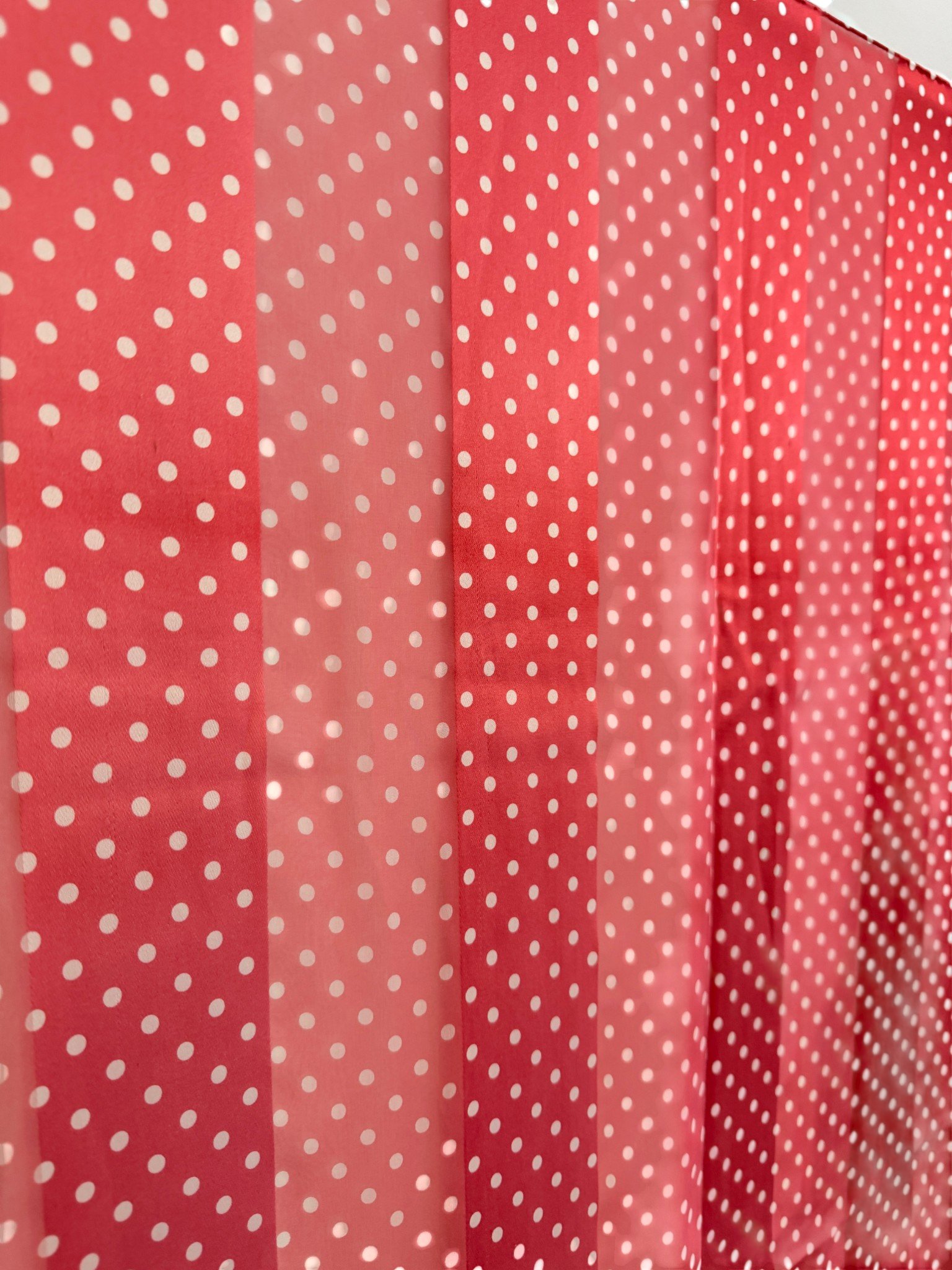 Valentino Pink & White Polka Dot Silk Shawl