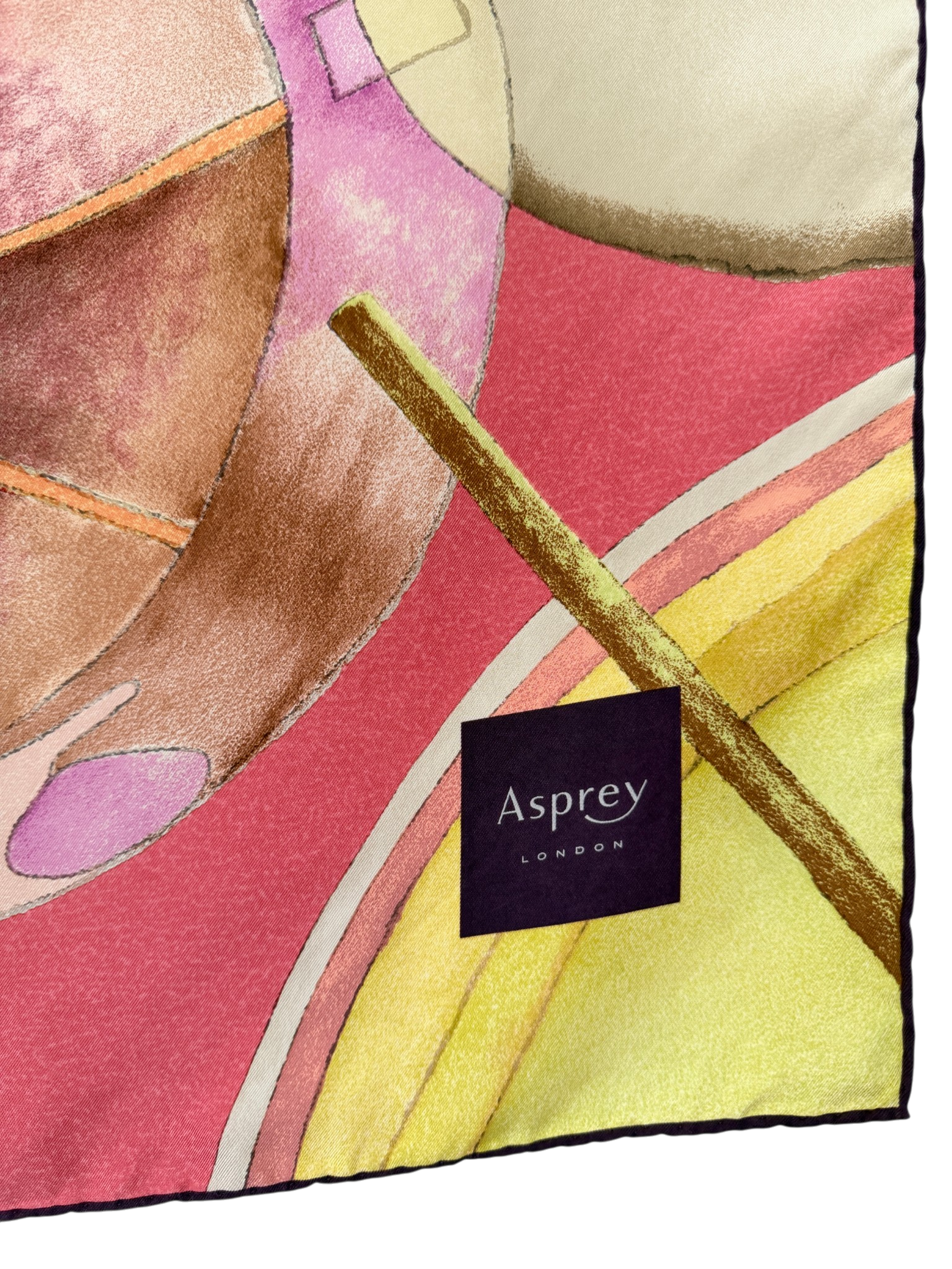 Asprey London Silk “Tea Cups” Scarf