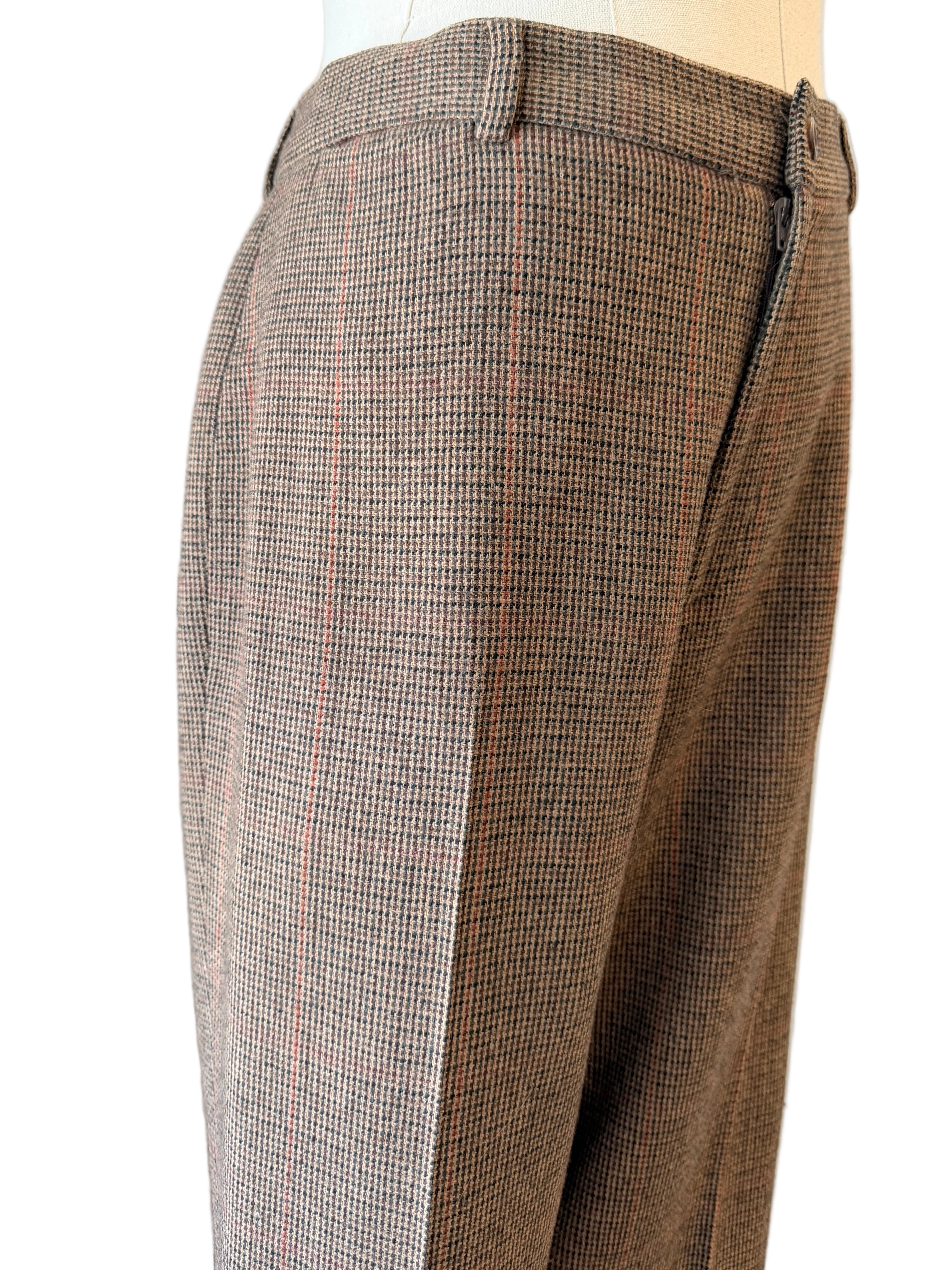 1990s Ralph Lauren Classic Collection Tweed Pant & Blazer Suit with Suede Elbow Patches