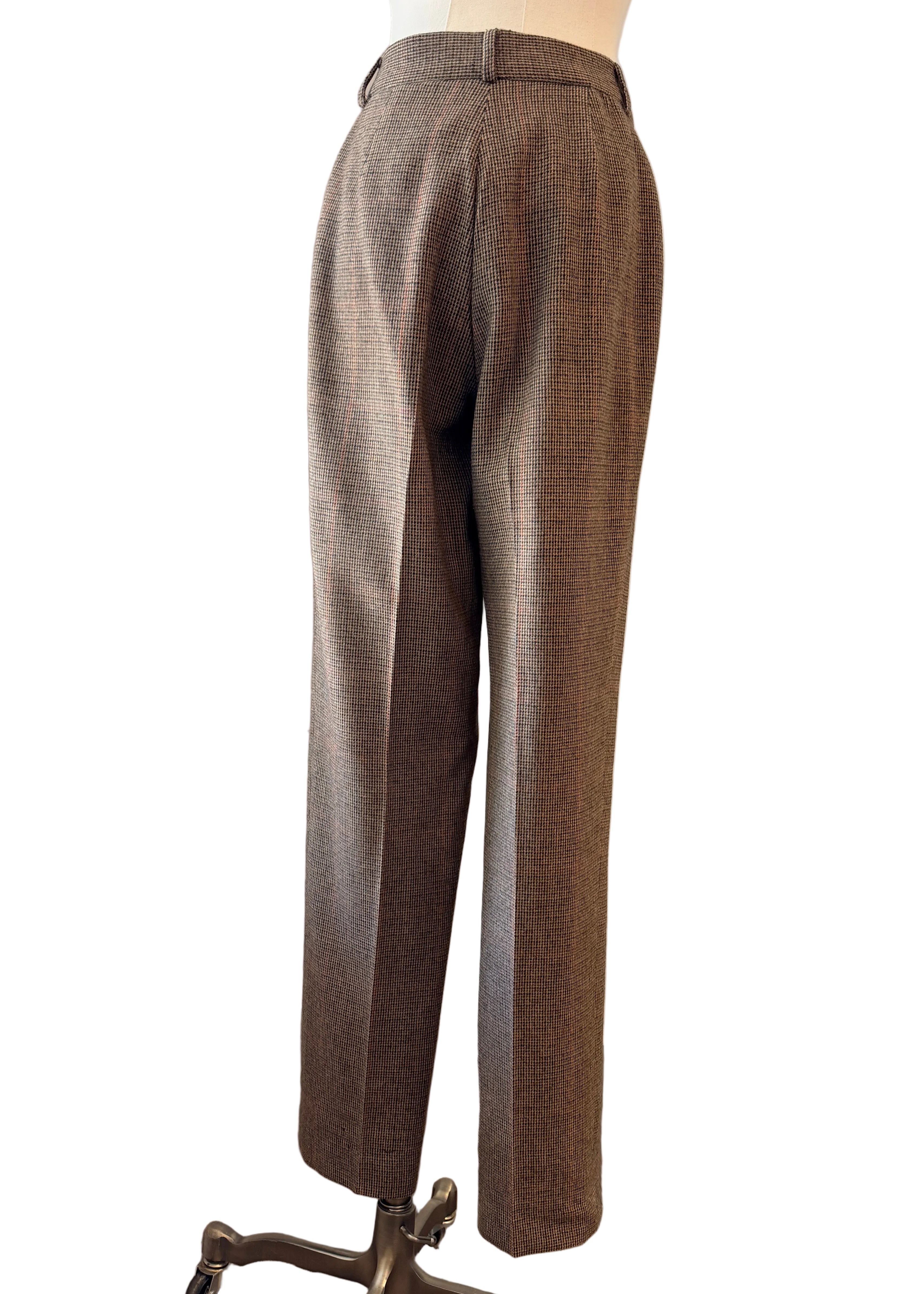 1990s Ralph Lauren Classic Collection Tweed Pant & Blazer Suit with Suede Elbow Patches