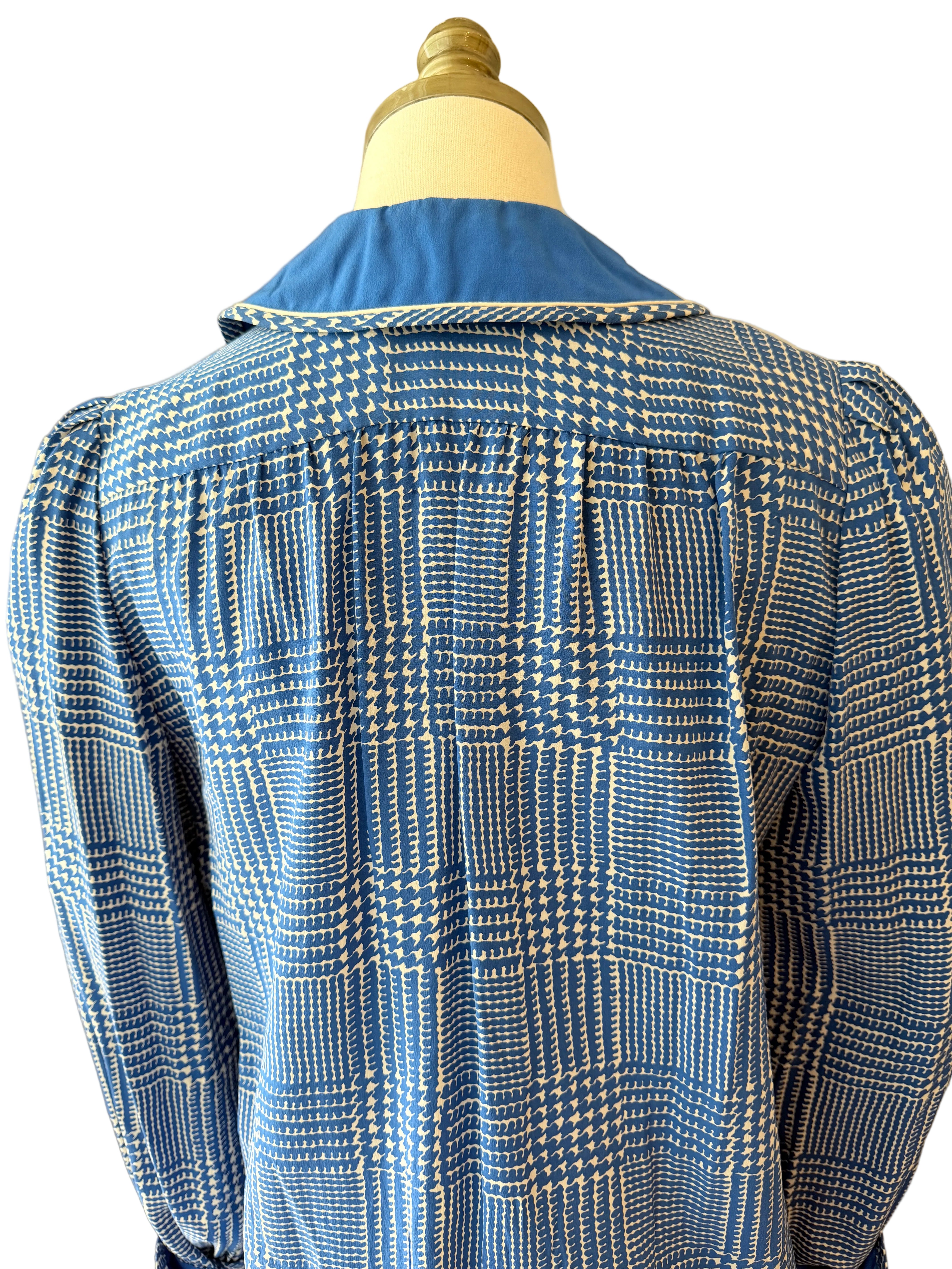 1960s Adolfo Royal Blue Three-Piece Skirt Suit with Silk Herringbone Details