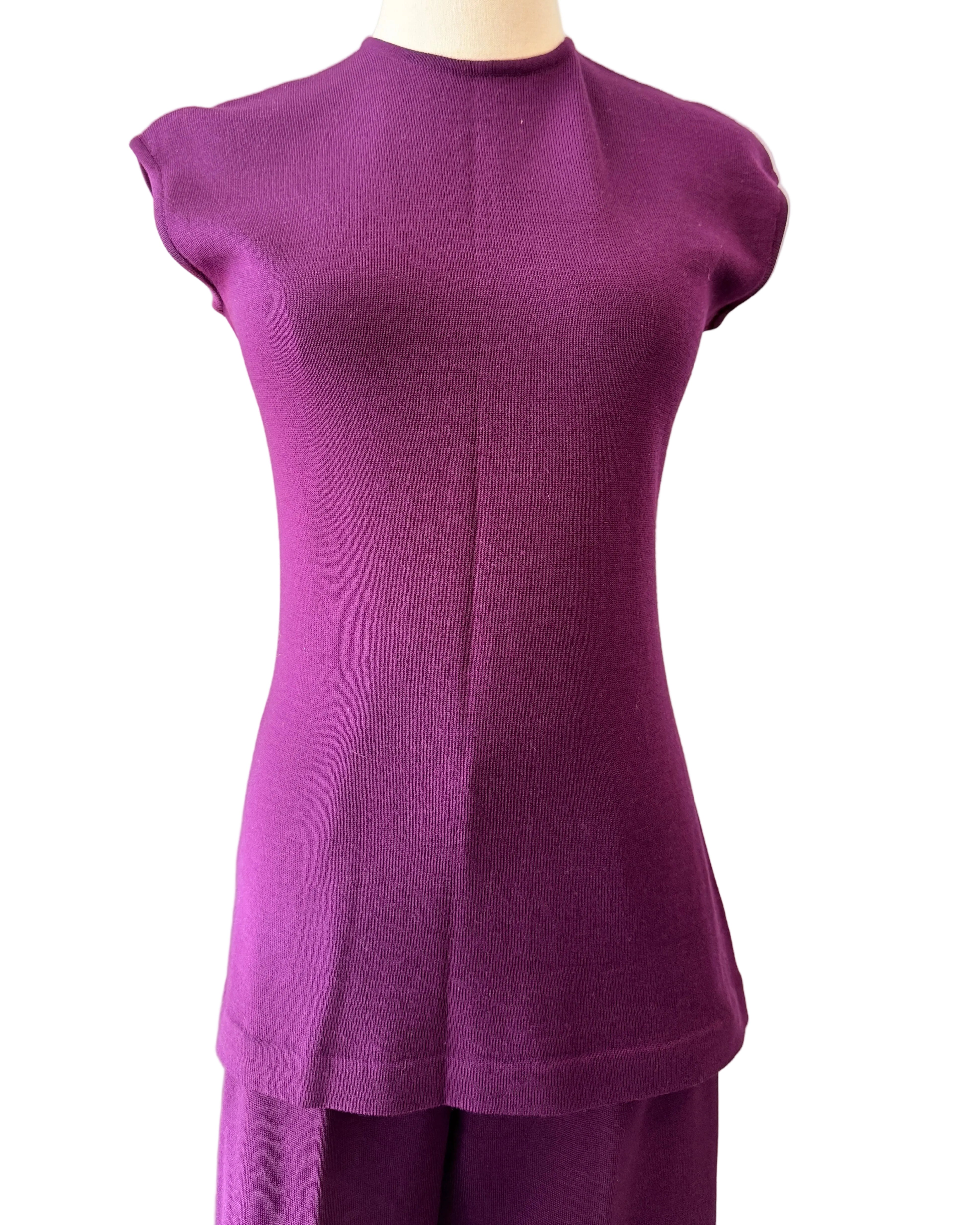 1960s Crown Royal Three-Piece Wool Pant Suit with Tank, Blazer & Pants