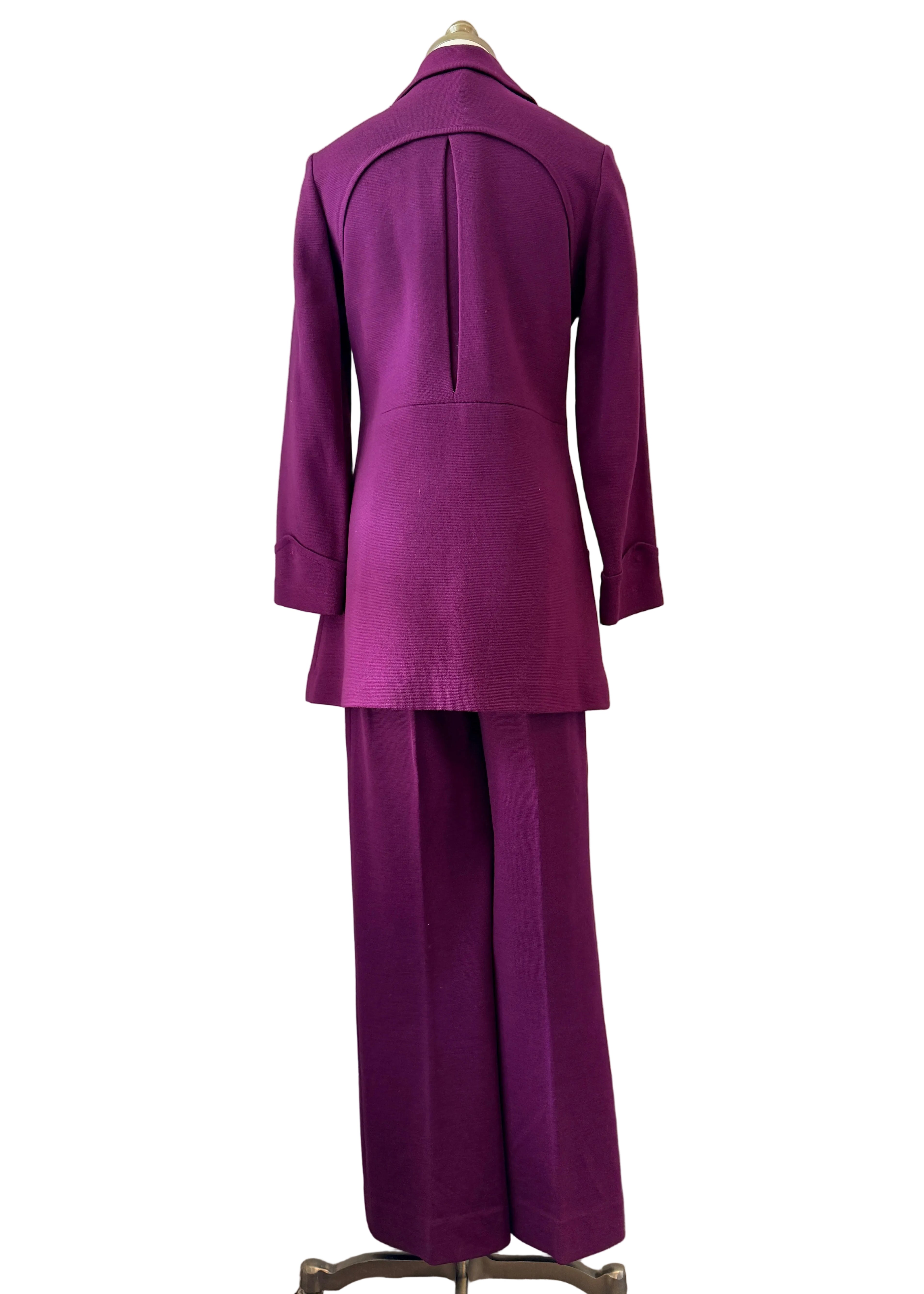 1960s Crown Royal Three-Piece Wool Pant Suit with Tank, Blazer & Pants
