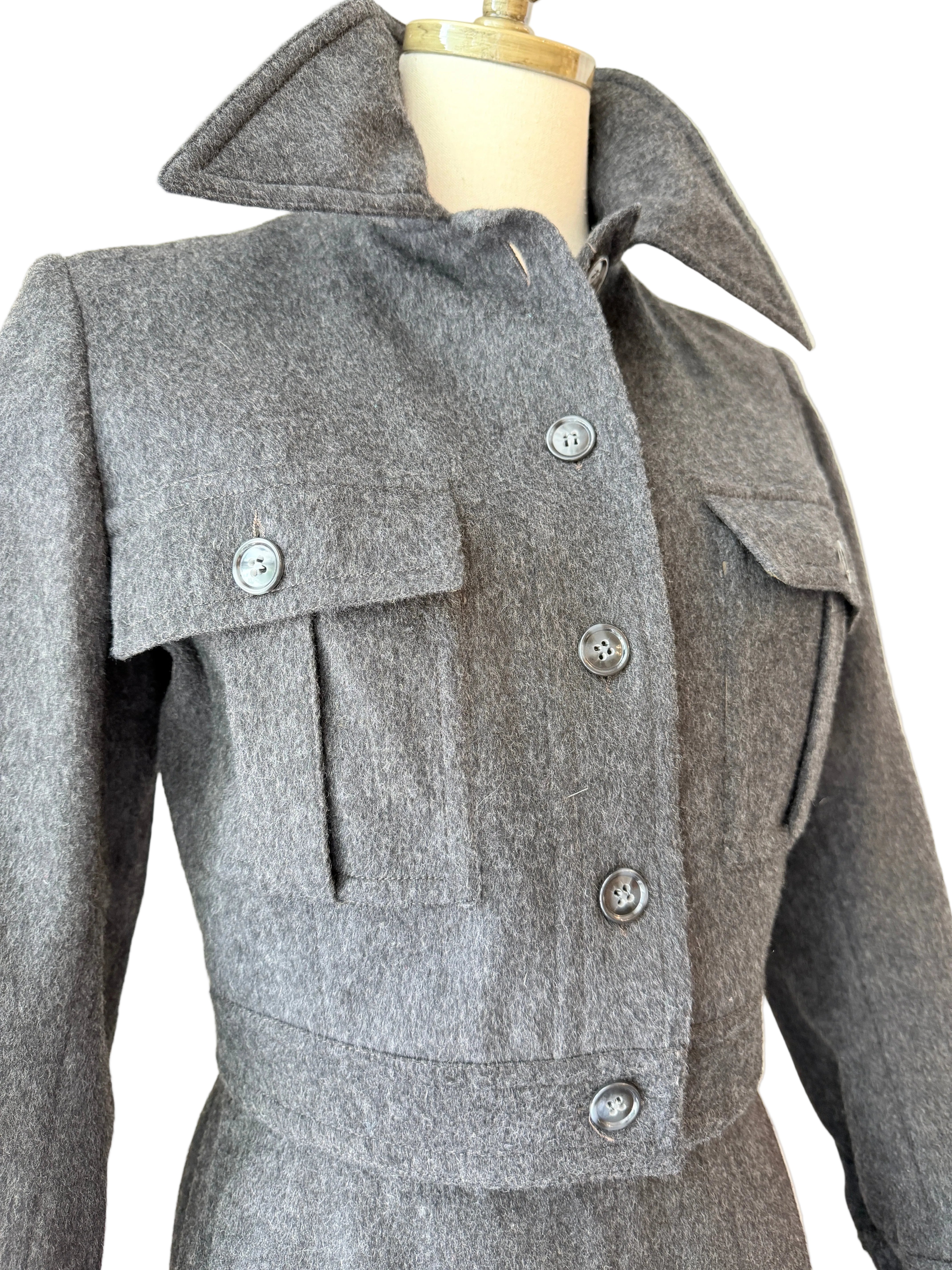 1960s Yves Saint Laurent Heathered Wool Two-Piece Skirt Suit