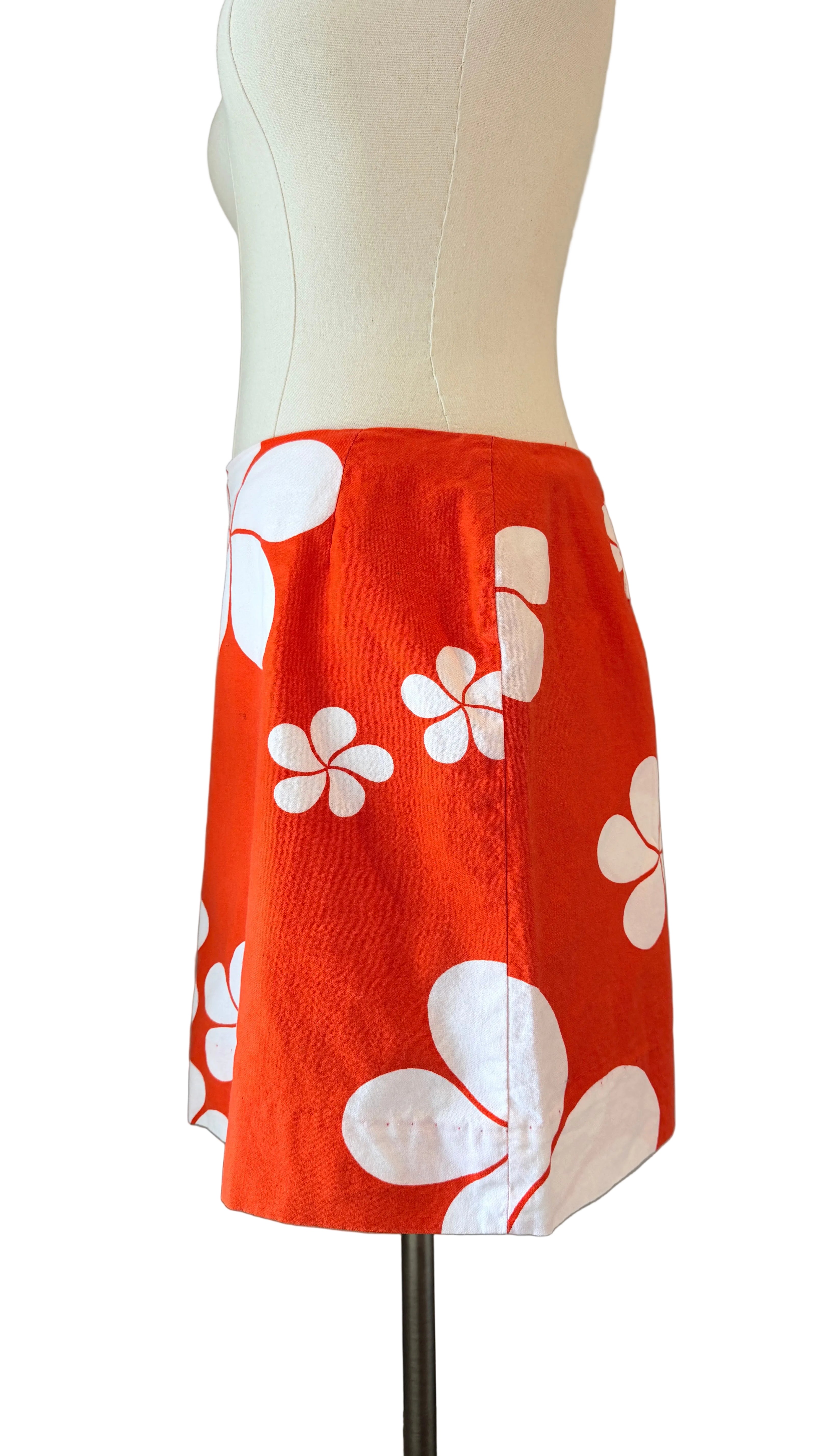1960s Mauna Kea Beach Hotel Hawaii Orange Hawaiian Skort