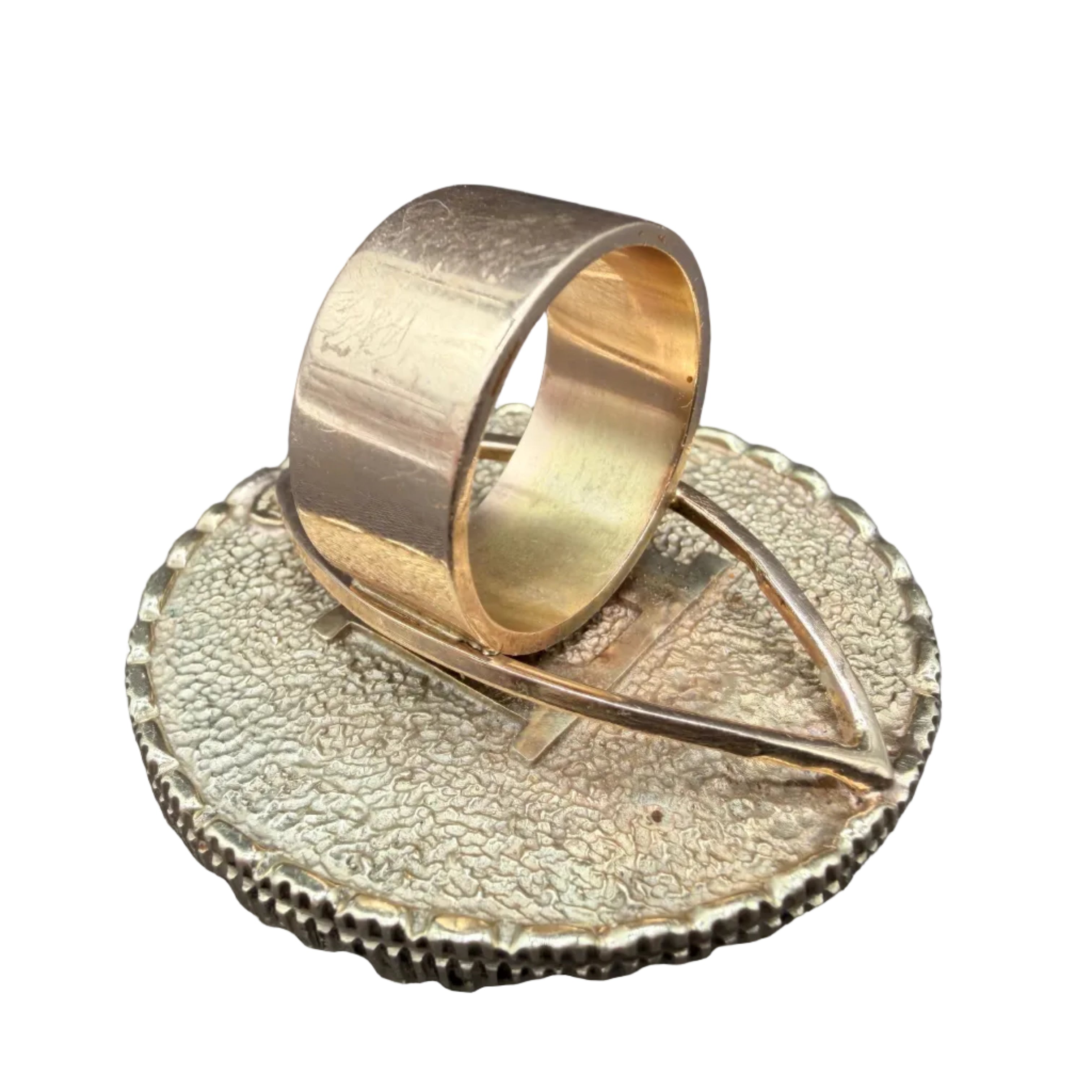 La Triomphe "Gemini" 14K Yellow Gold, Emerald & Sapphire Ring