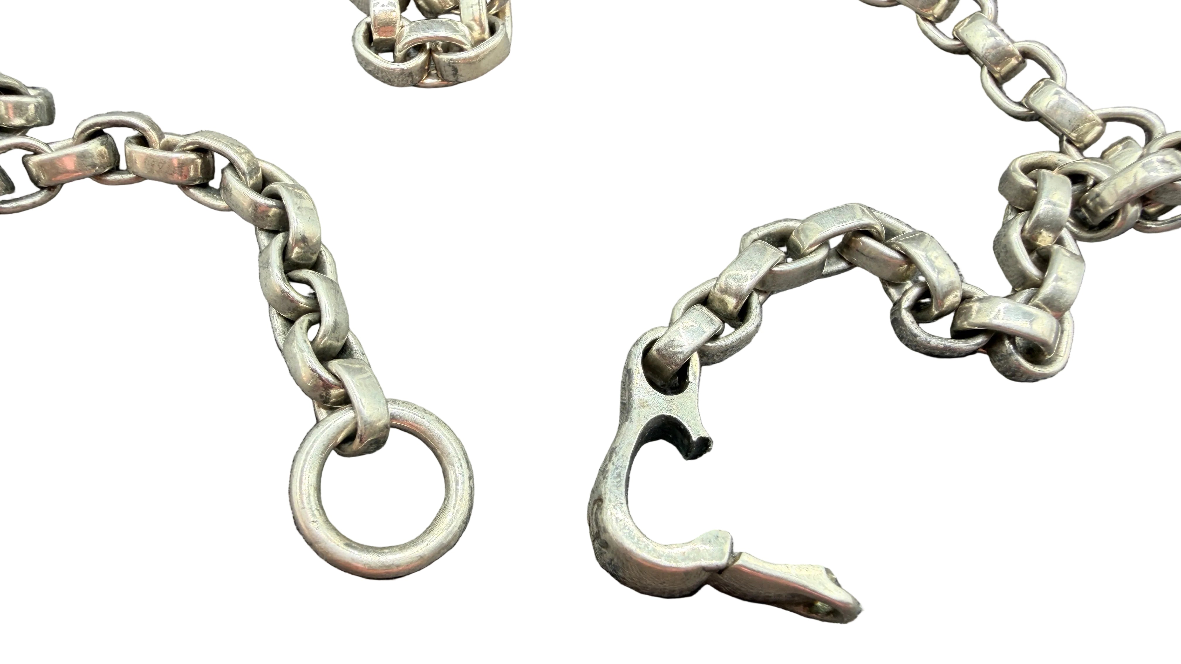 1998 Barry Kieselstein-Cord Sterling Silver Rolo Chain Necklace with Five Turtle Spacers