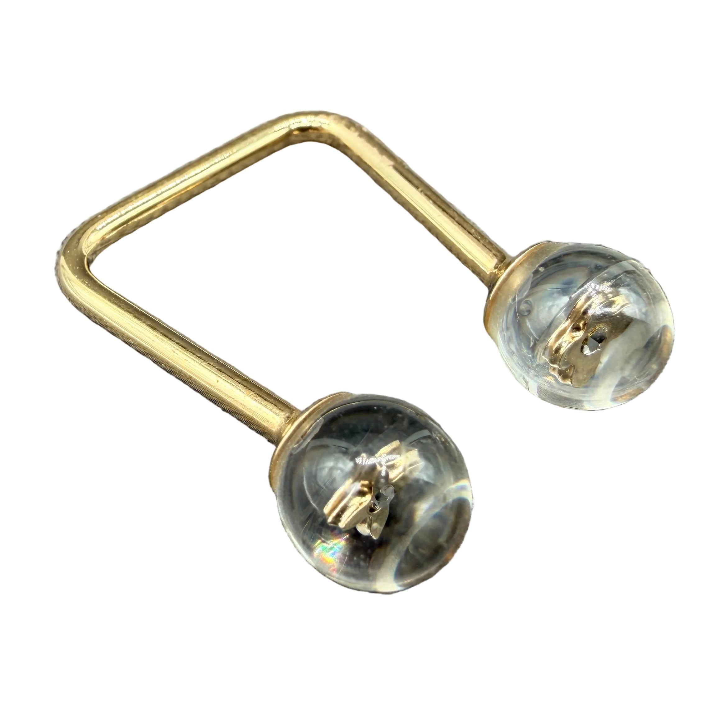 1990s Louis Vuitton Resin Inclusion Fleur Bubble Open Ring