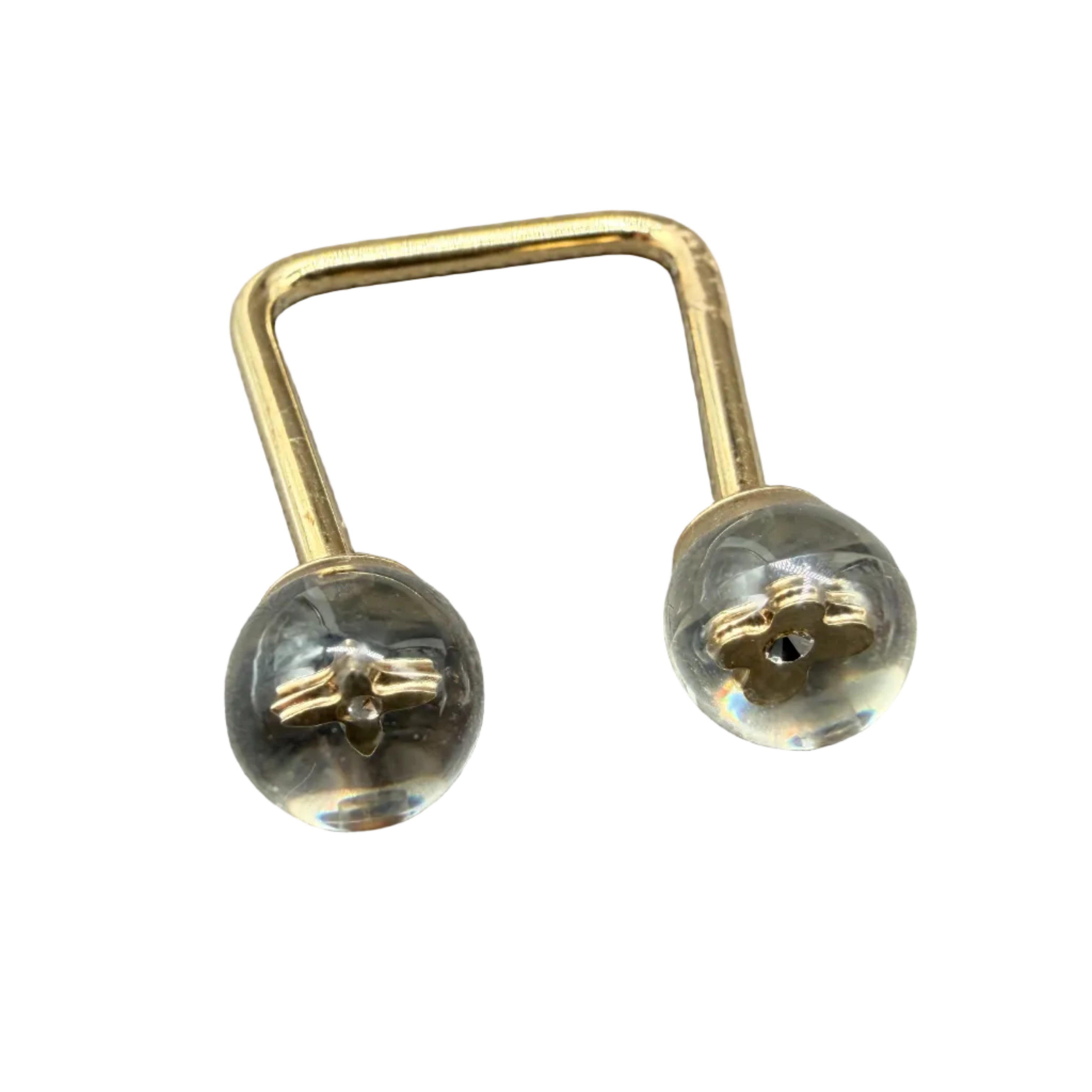 1990s Louis Vuitton Resin Inclusion Fleur Bubble Open Ring