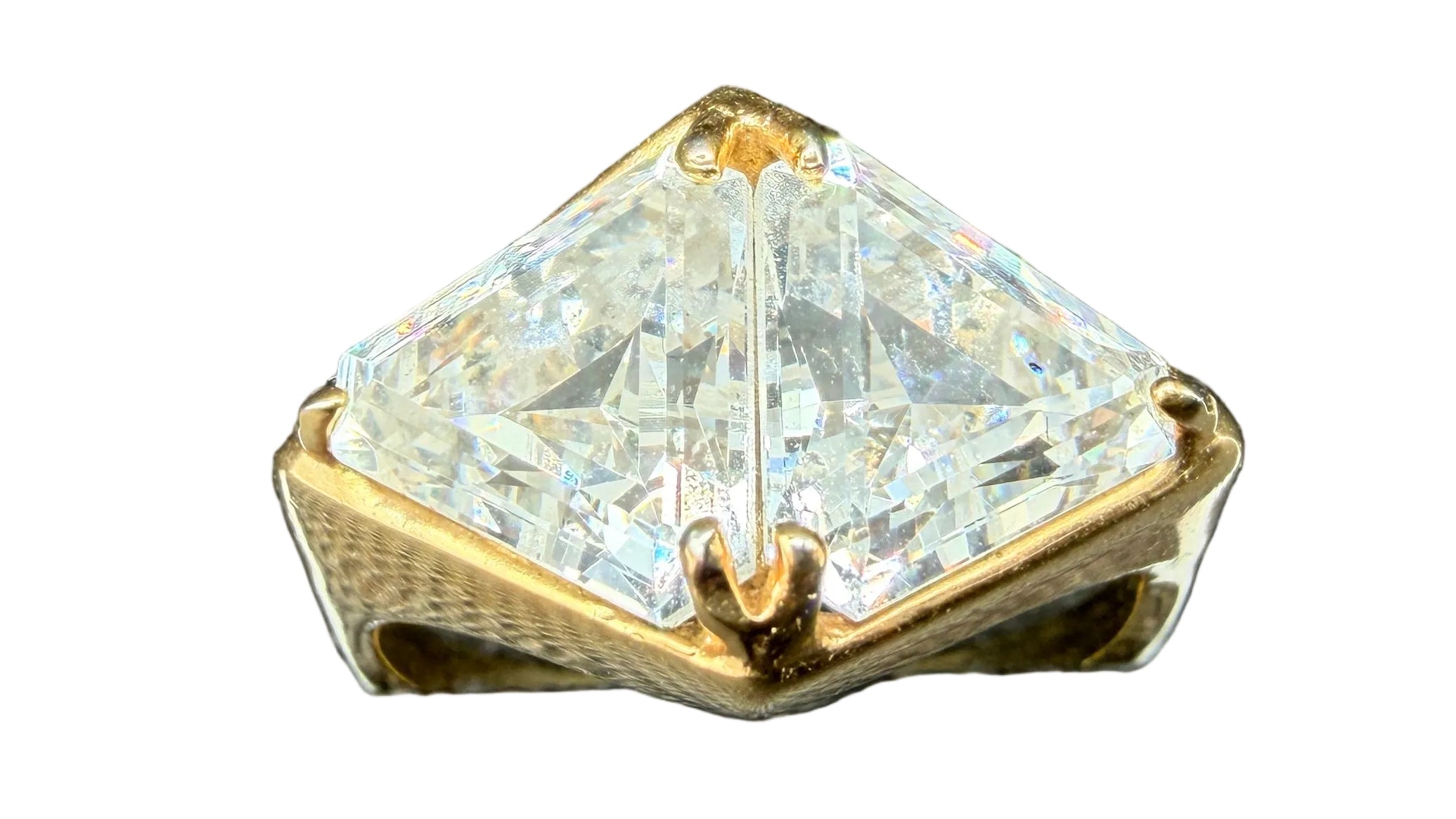 1980s 18K HGE Crystal Statement Ring
