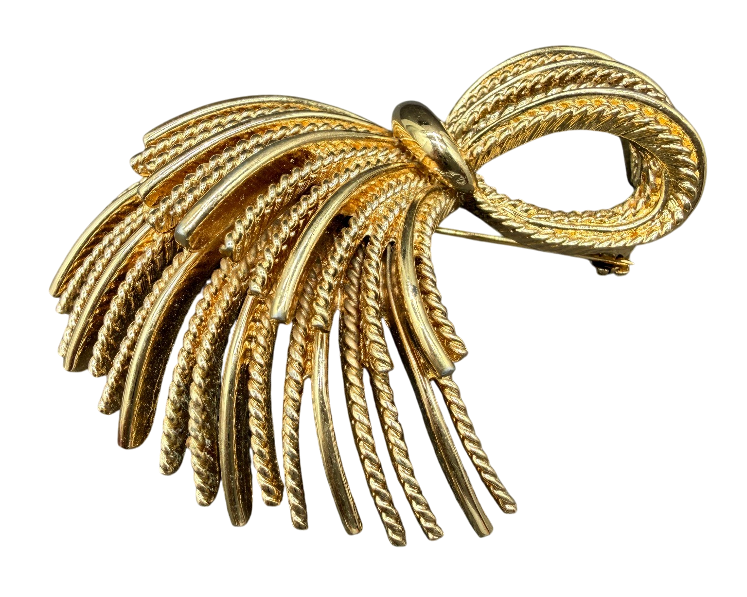 1960s Monet Gold-Tone Tassel Loop Brooch