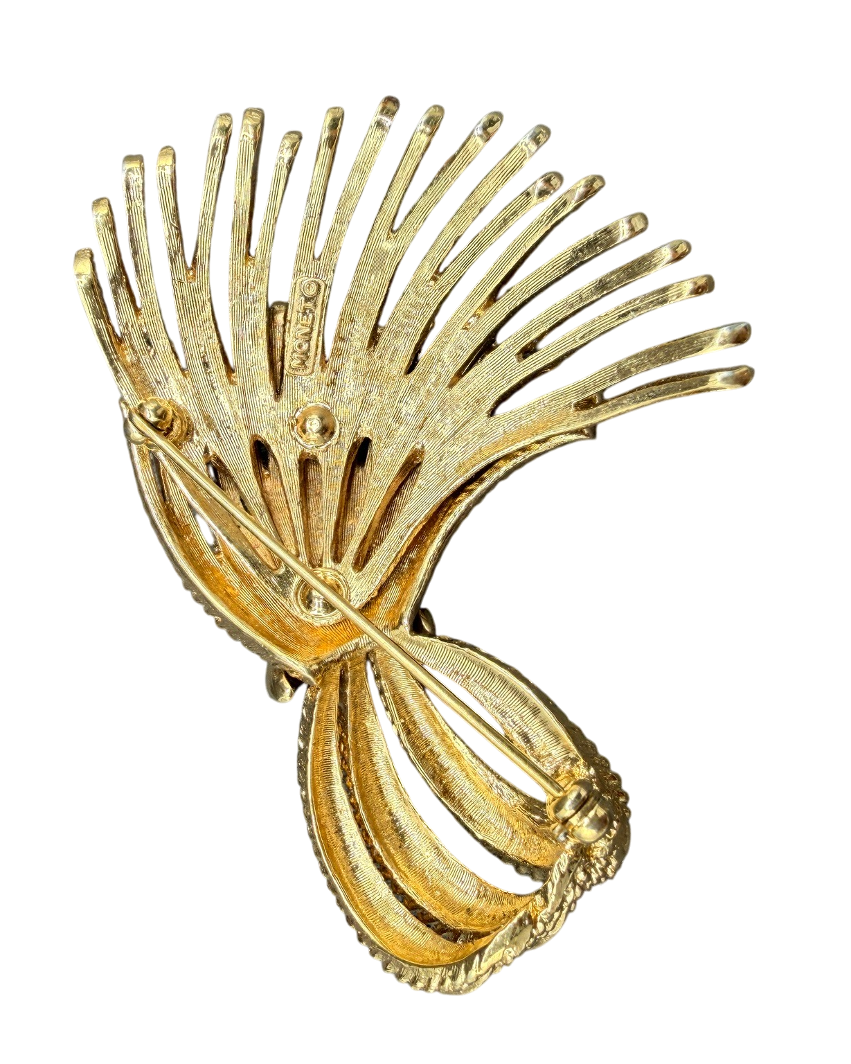 1960s Monet Gold-Tone Tassel Loop Brooch