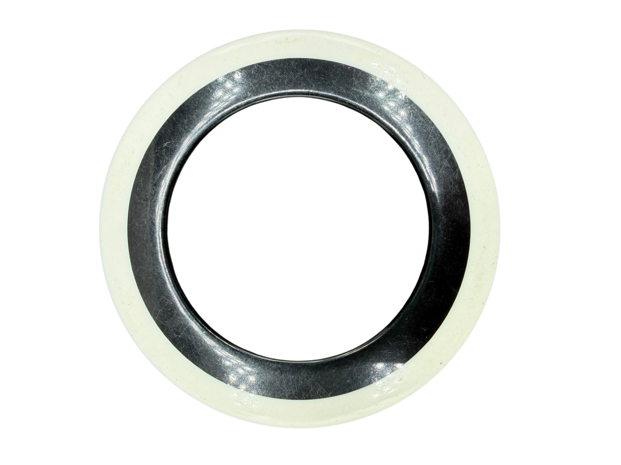 1960s MCM Black & White Lucite Bangle Bracelet