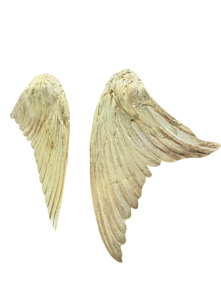 1986 Baker & Baker 14K Vermeil Wing Clip Earrings