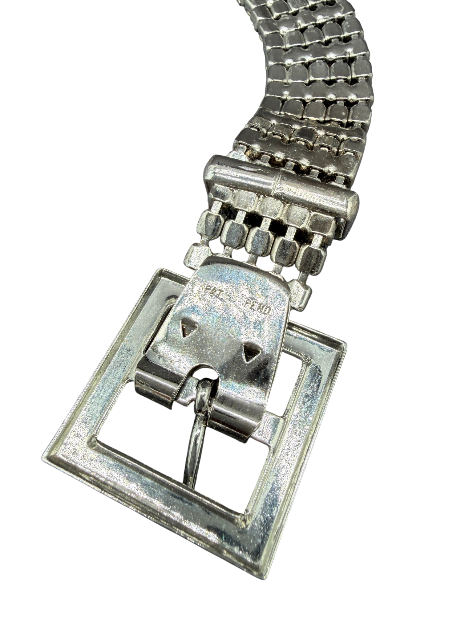 1950s Austrian Crystal Buckle Choker Necklace with Prong Setting
