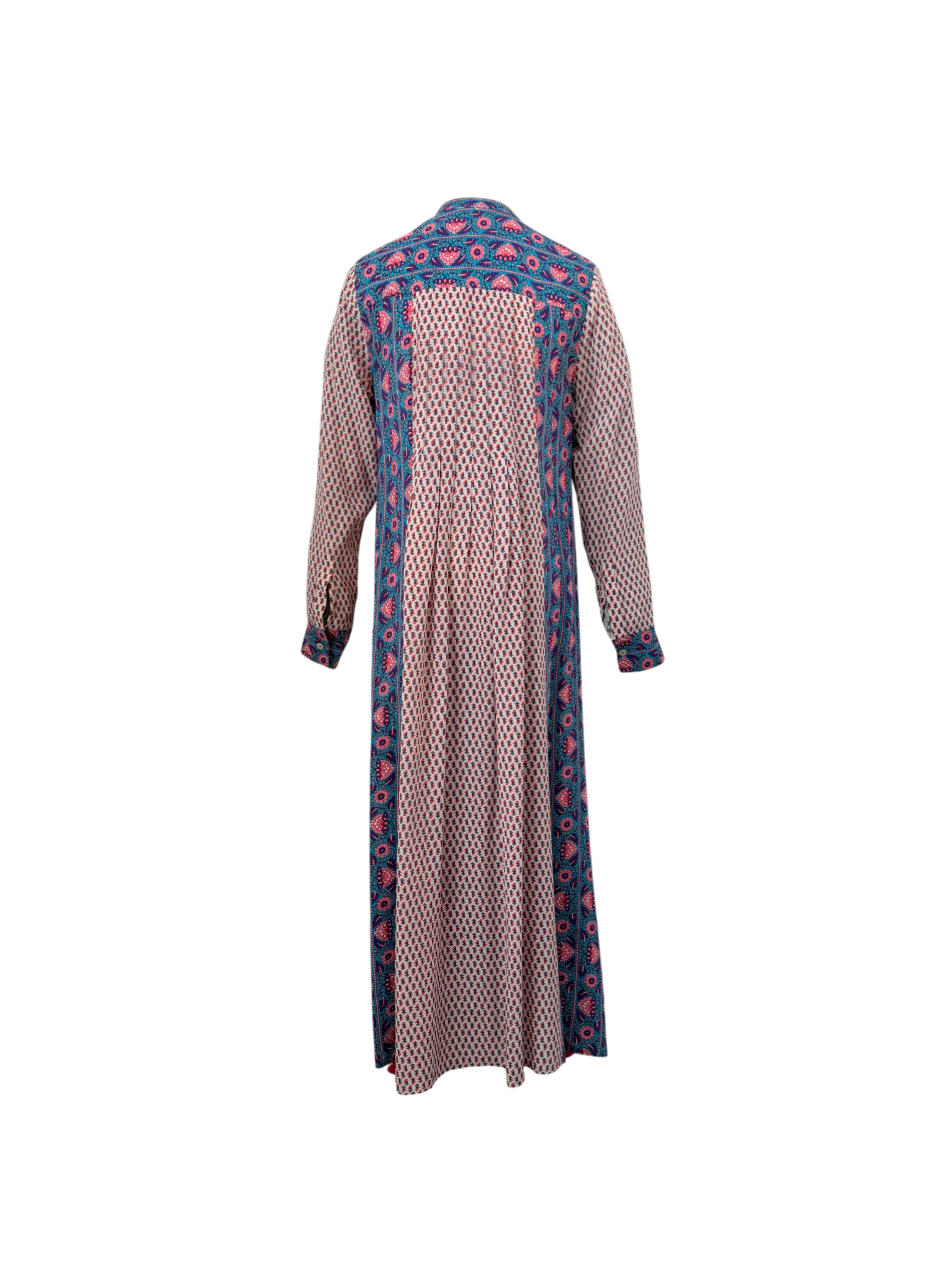 Figue Silk Floral Caftan with Pompom Details