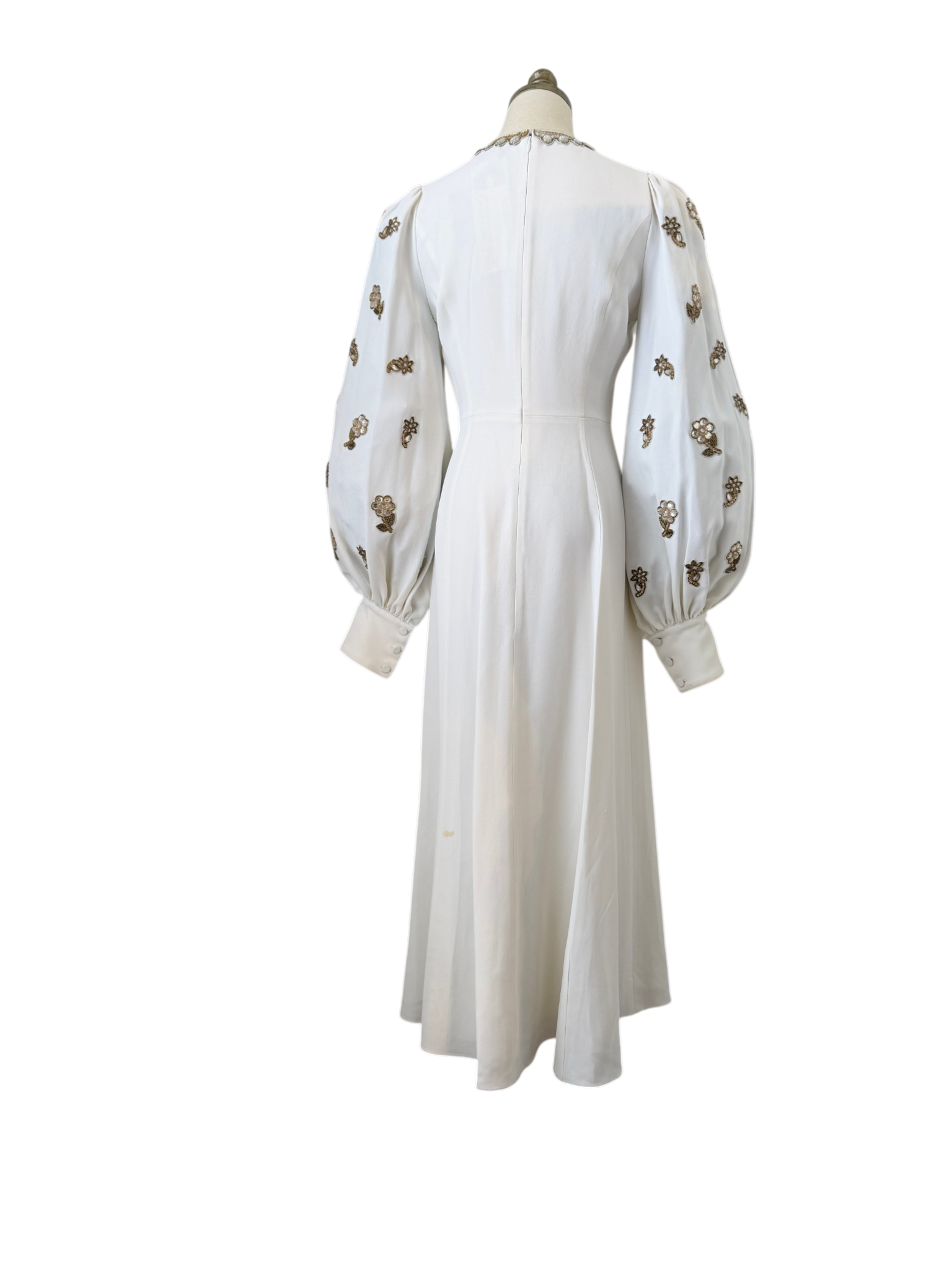 Andrew Gn Jewel-Embroidered Crepe Gown with Keyhole Detail