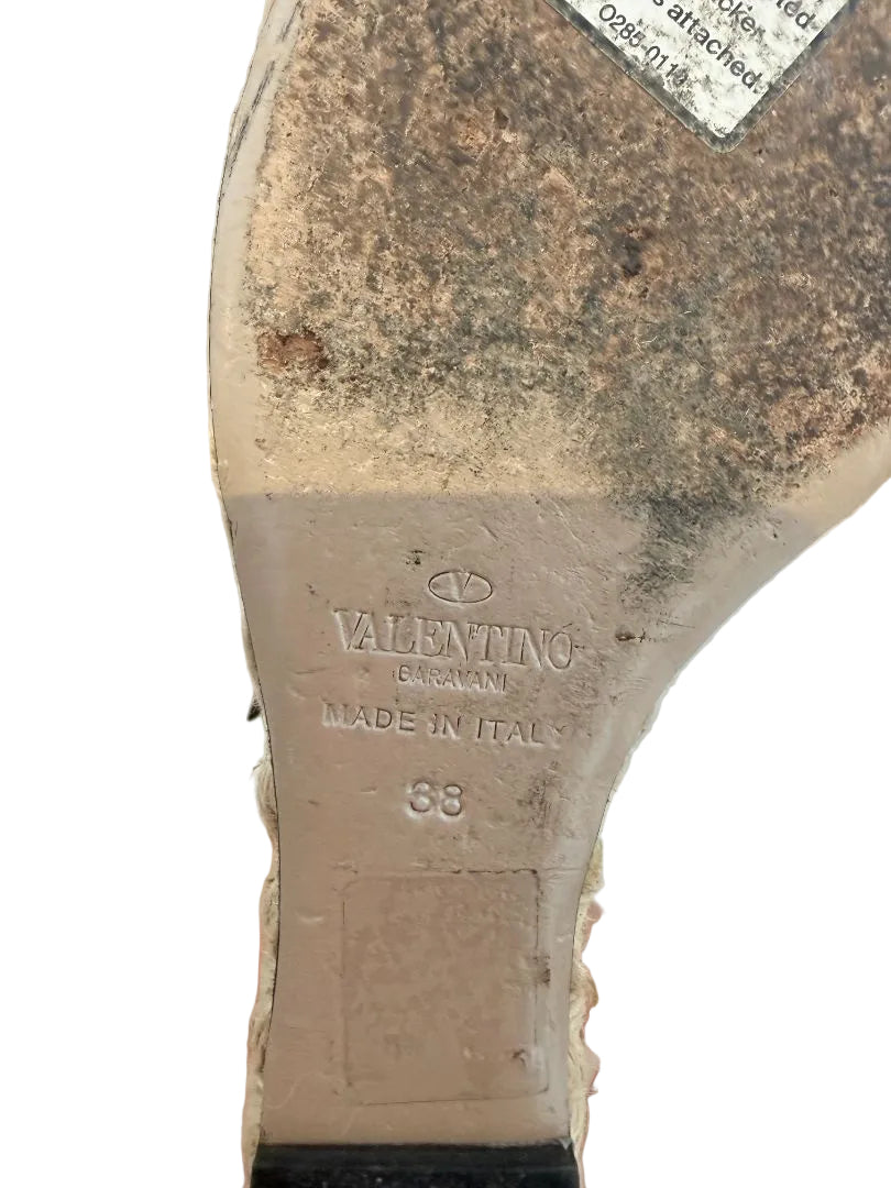 Valentino Garavani Nappa Bow Espadrille Wedge Heels
