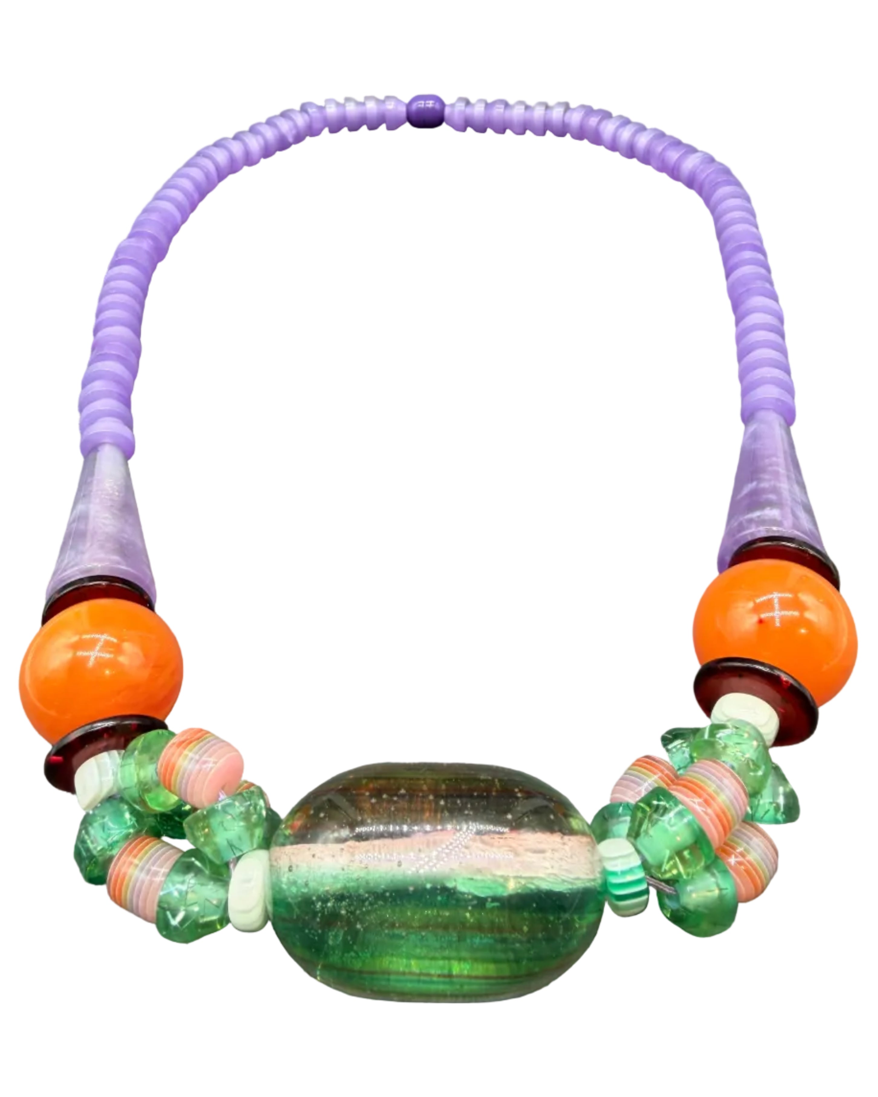 1960s Mid-Century Modern Acrylic Beaded Necklace