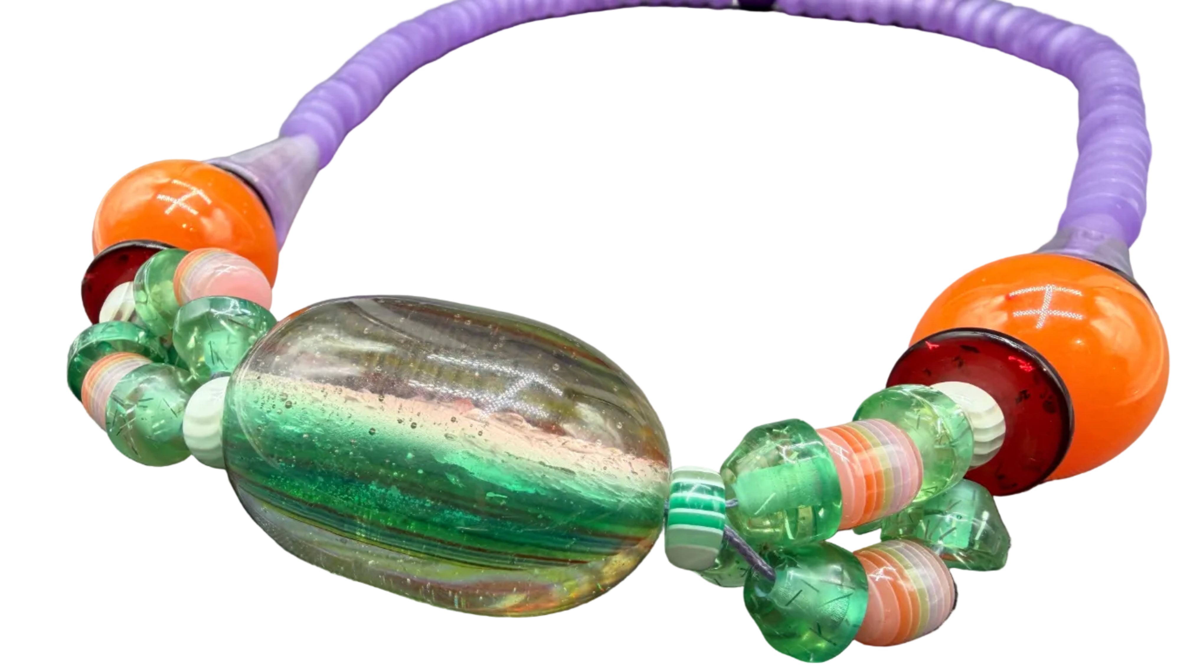 1960s Mid-Century Modern Acrylic Beaded Necklace