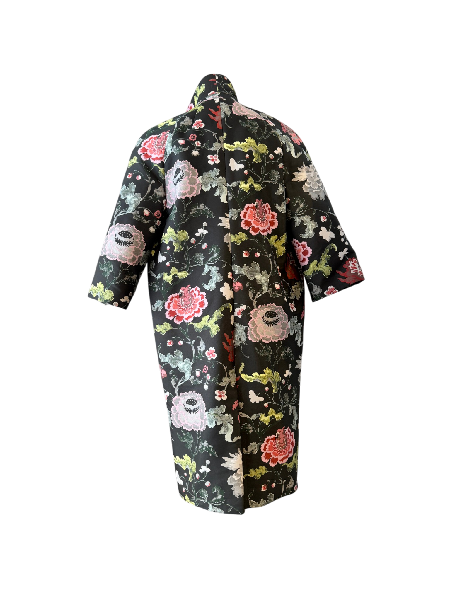 Adam Lippes Floral Damask 3/4 Sleeve Jacket