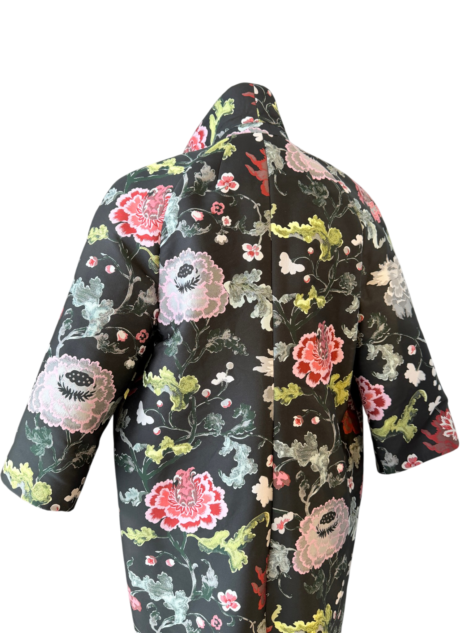Adam Lippes Floral Damask 3/4 Sleeve Jacket