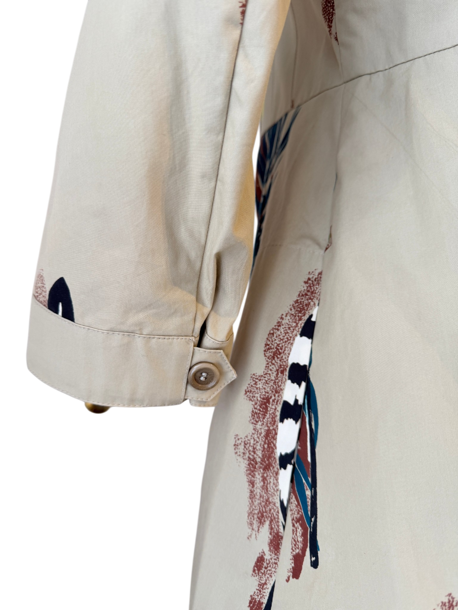 Marni Feather & Floral Print Trench Coat