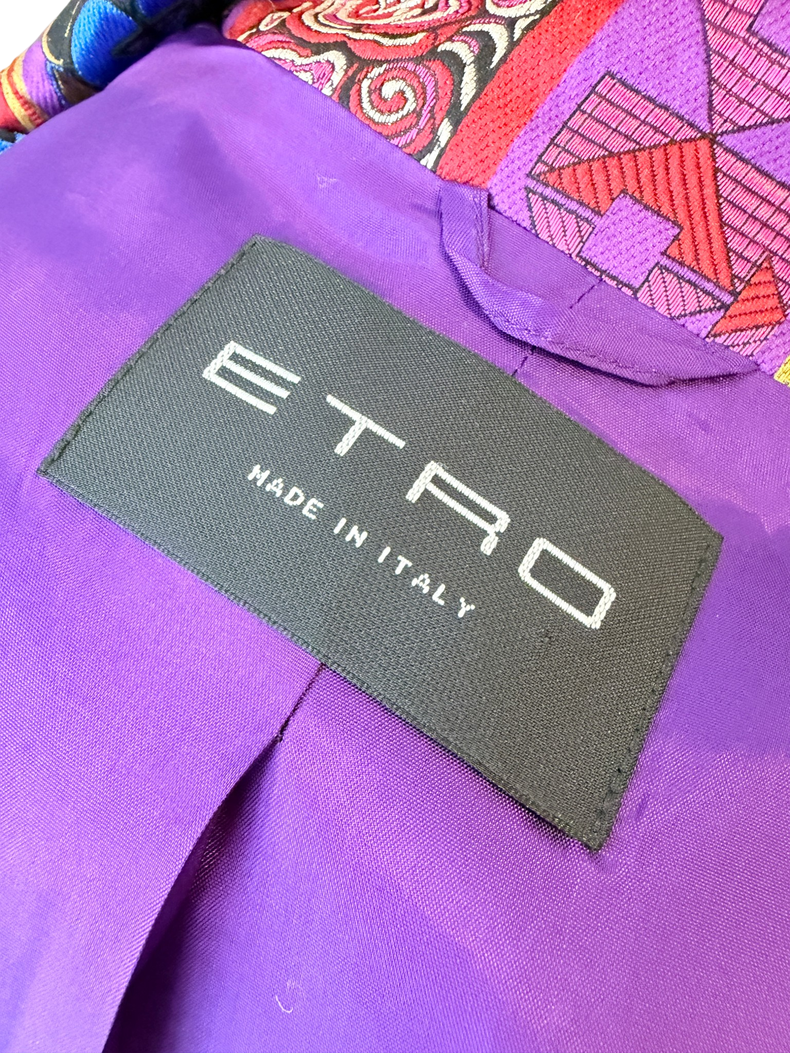2018 Etro Multi-Ribbon Jacquard Blazer in Pink & Purple