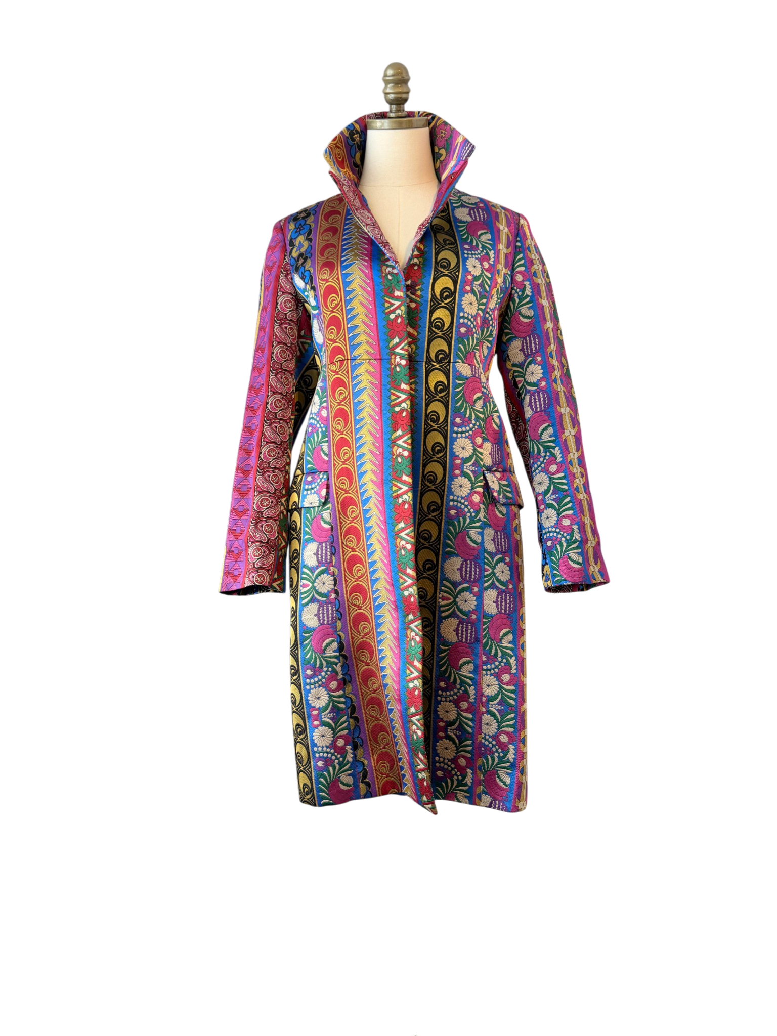 2018 Etro Multi-Ribbon Jacquard Blazer in Pink & Purple