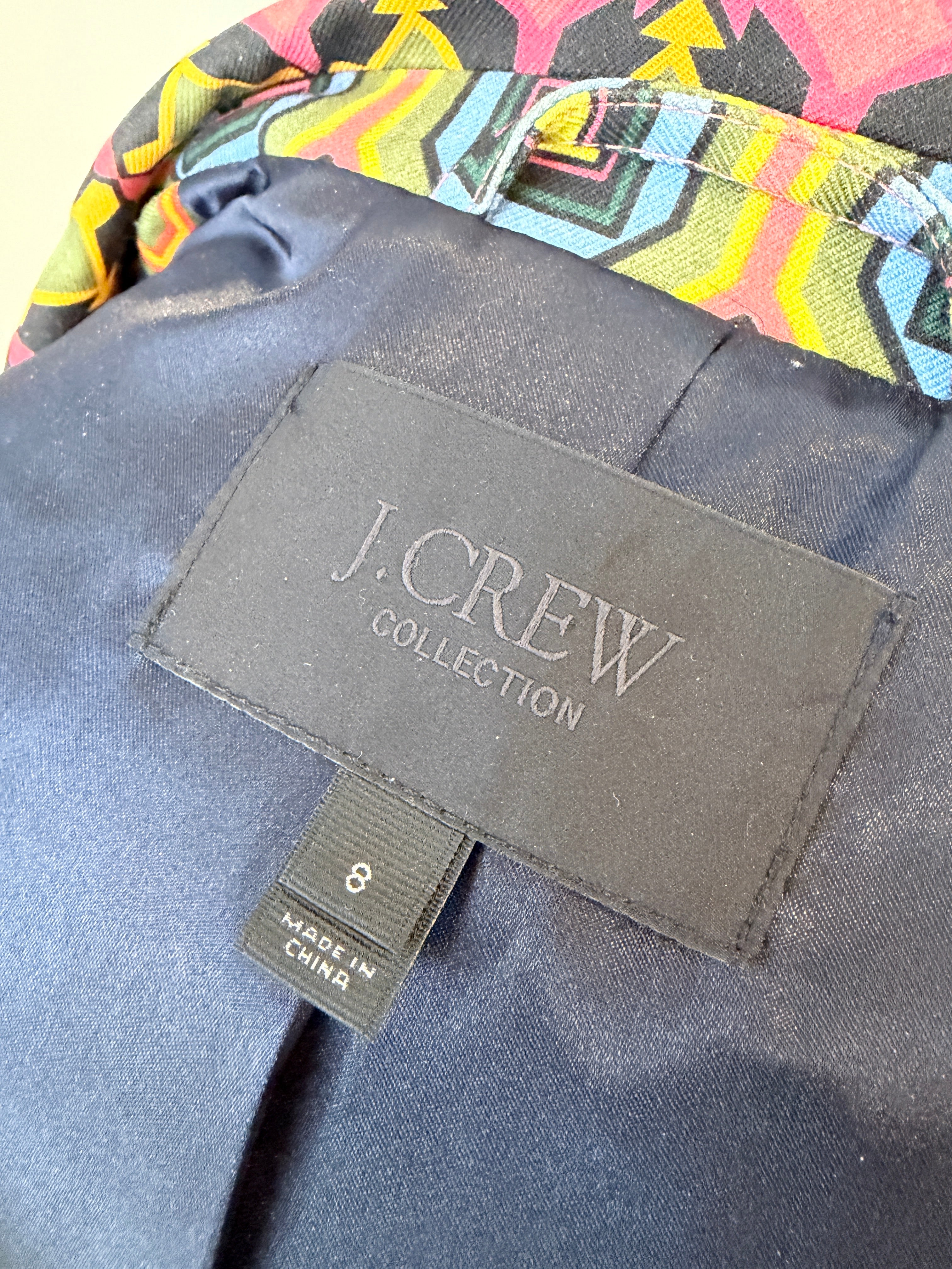 Vibrant Ratti Tile Print 3/4 Statement Coat by J.Crew