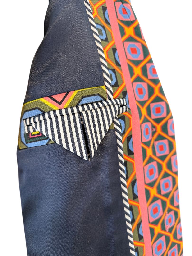 Vibrant Ratti Tile Print 3/4 Statement Coat by J.Crew