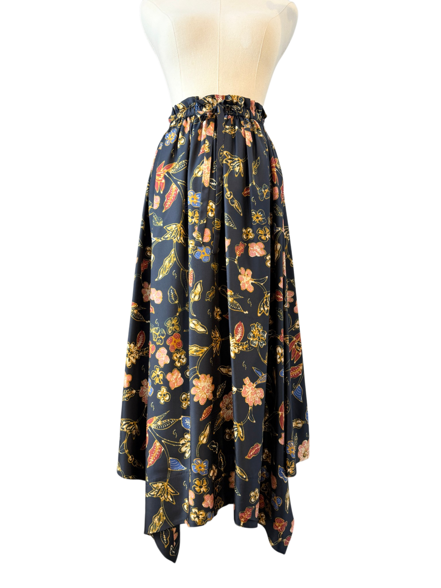 Ulla Johnson “Carine” Floral Handkerchief Hem Skirt