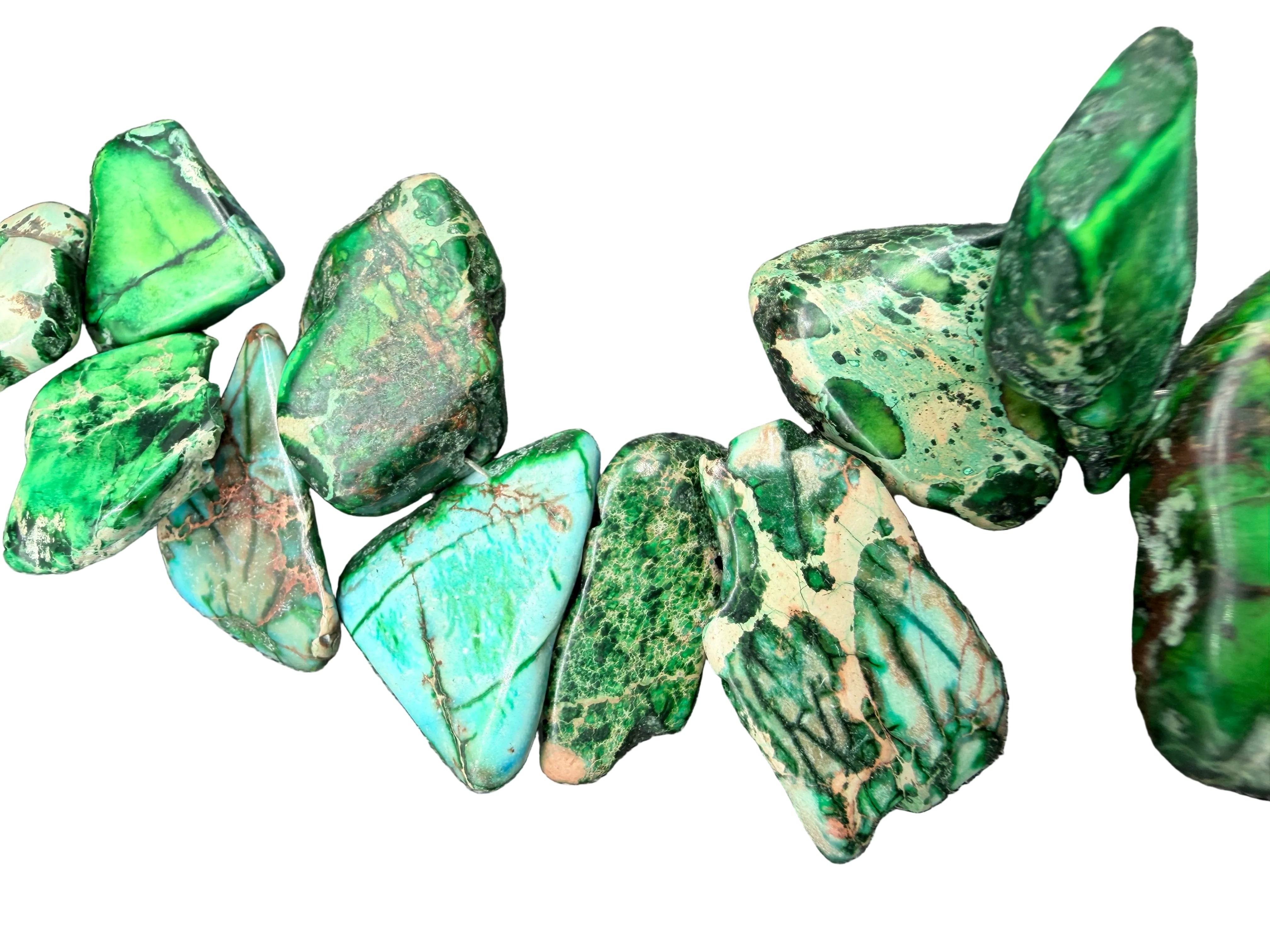 1980s Variscite Chunk Statement Necklace